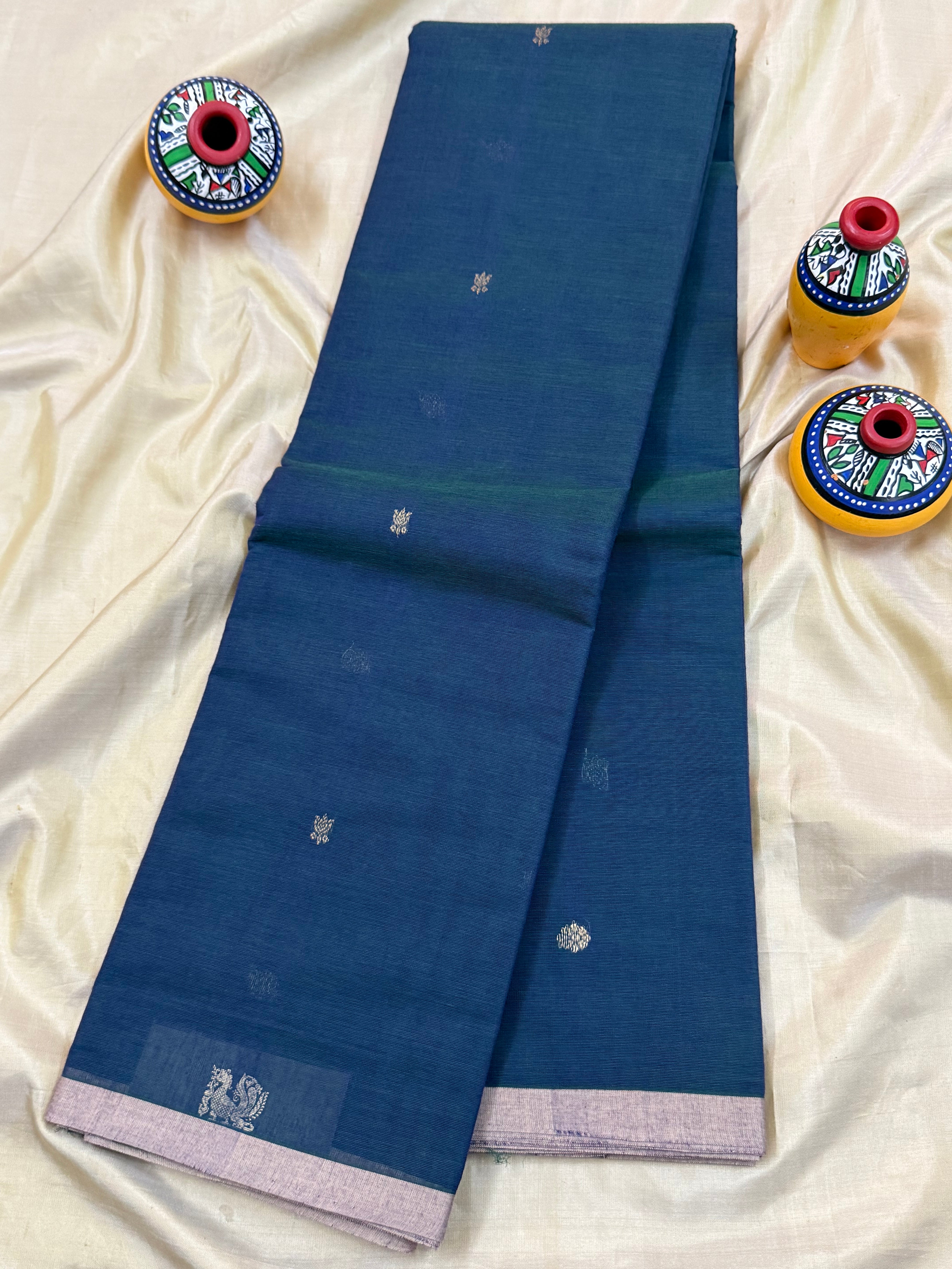 Mayilkazhuthu small border / Kanchi Cotton CL7934
