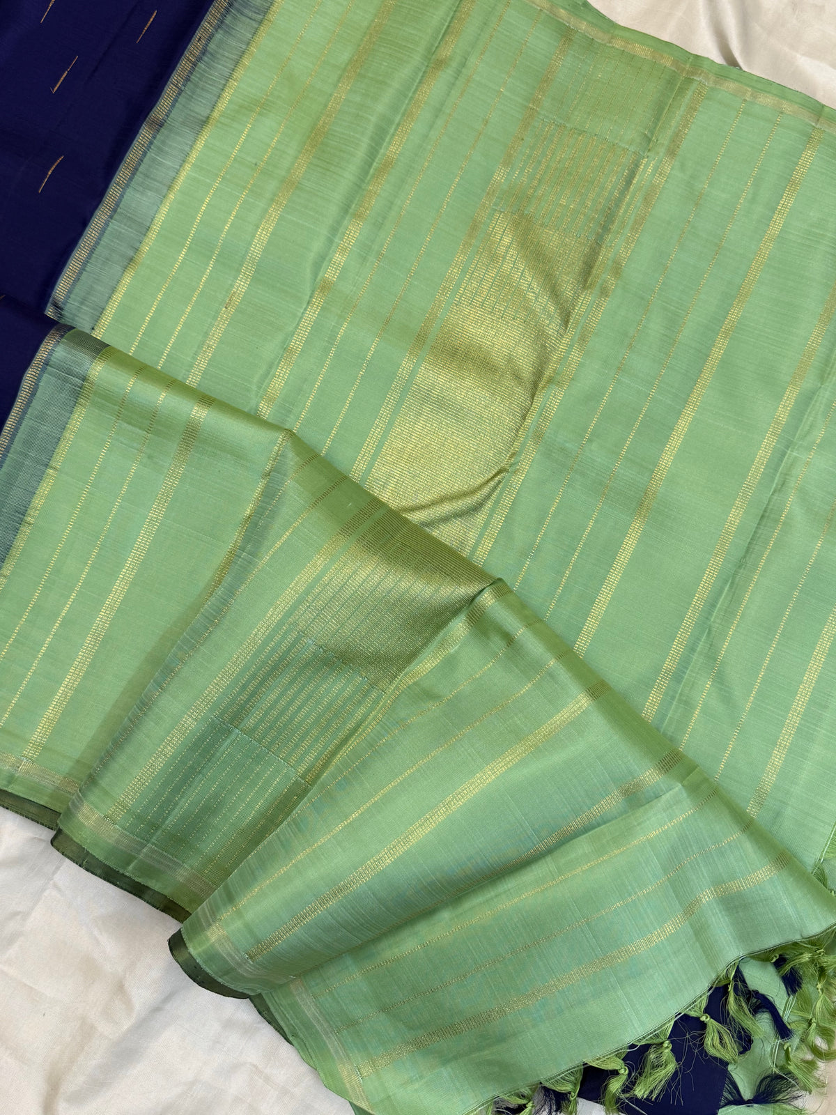 Raindrops border less pure Zari/Kanjipuram silk saree clsa 12801