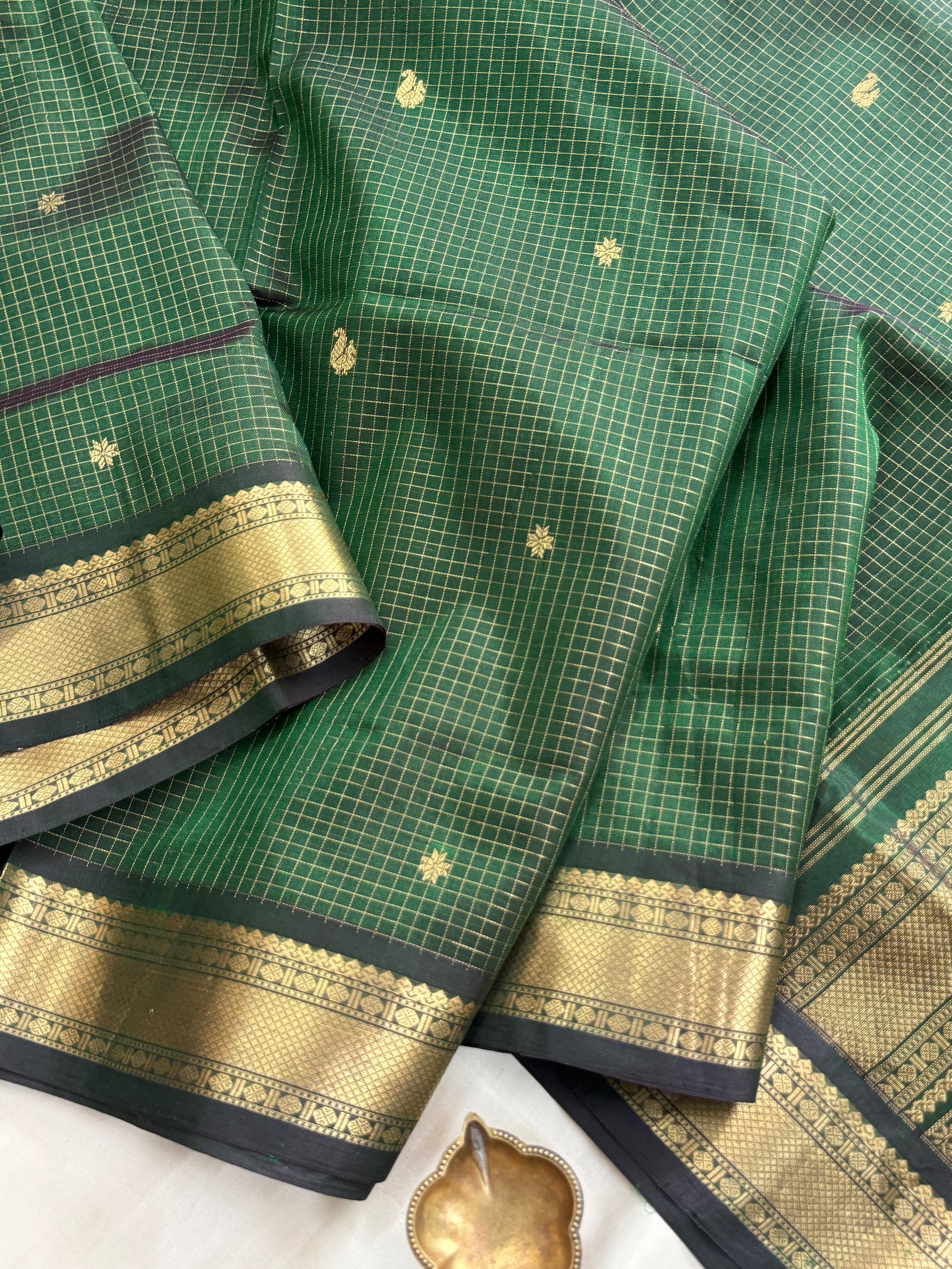 Green Zari Kattam silk cotton/CLSA11479
