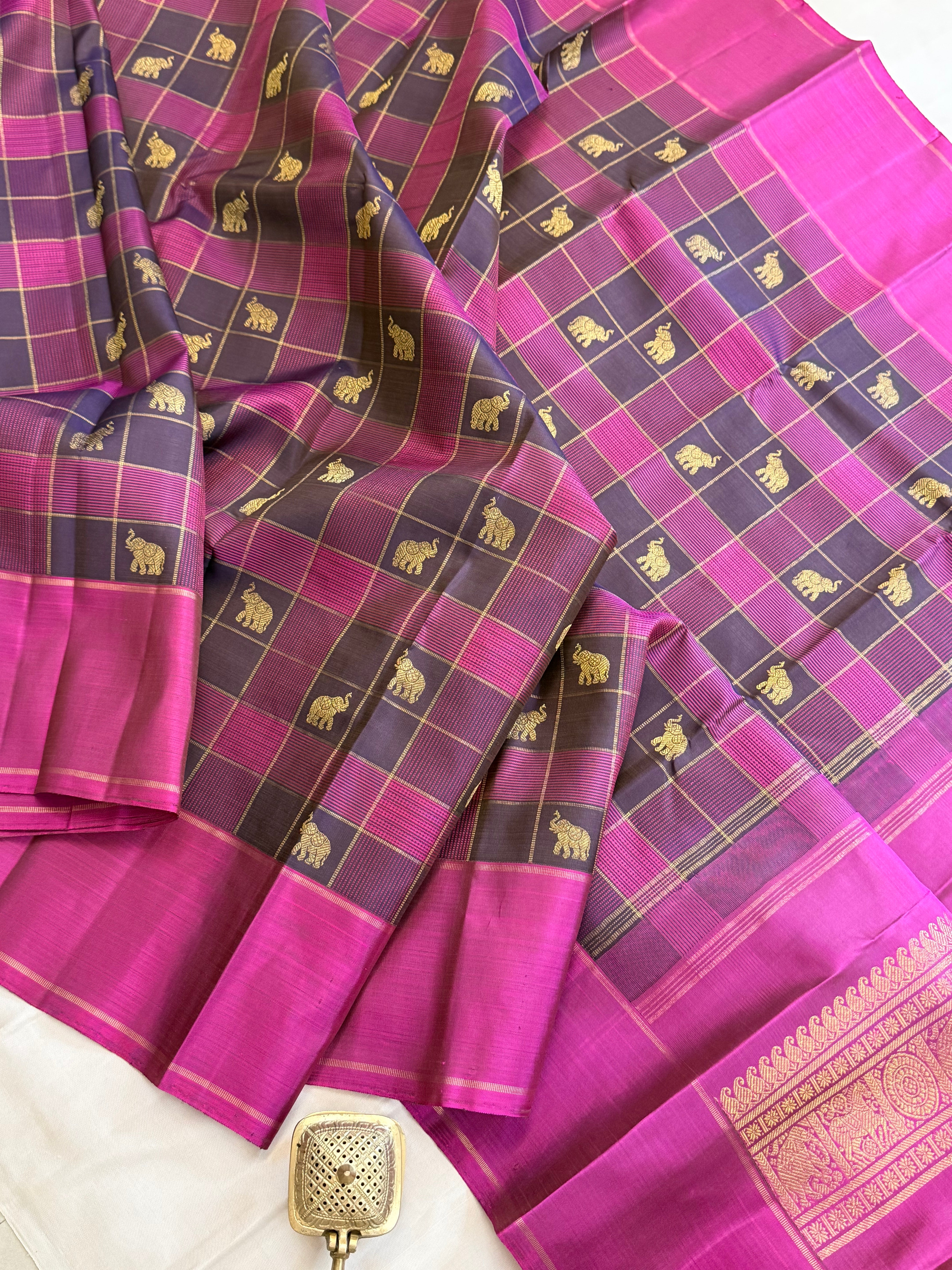 Chettinad Kattam  Pure Kanjipuram silkCLSA11338