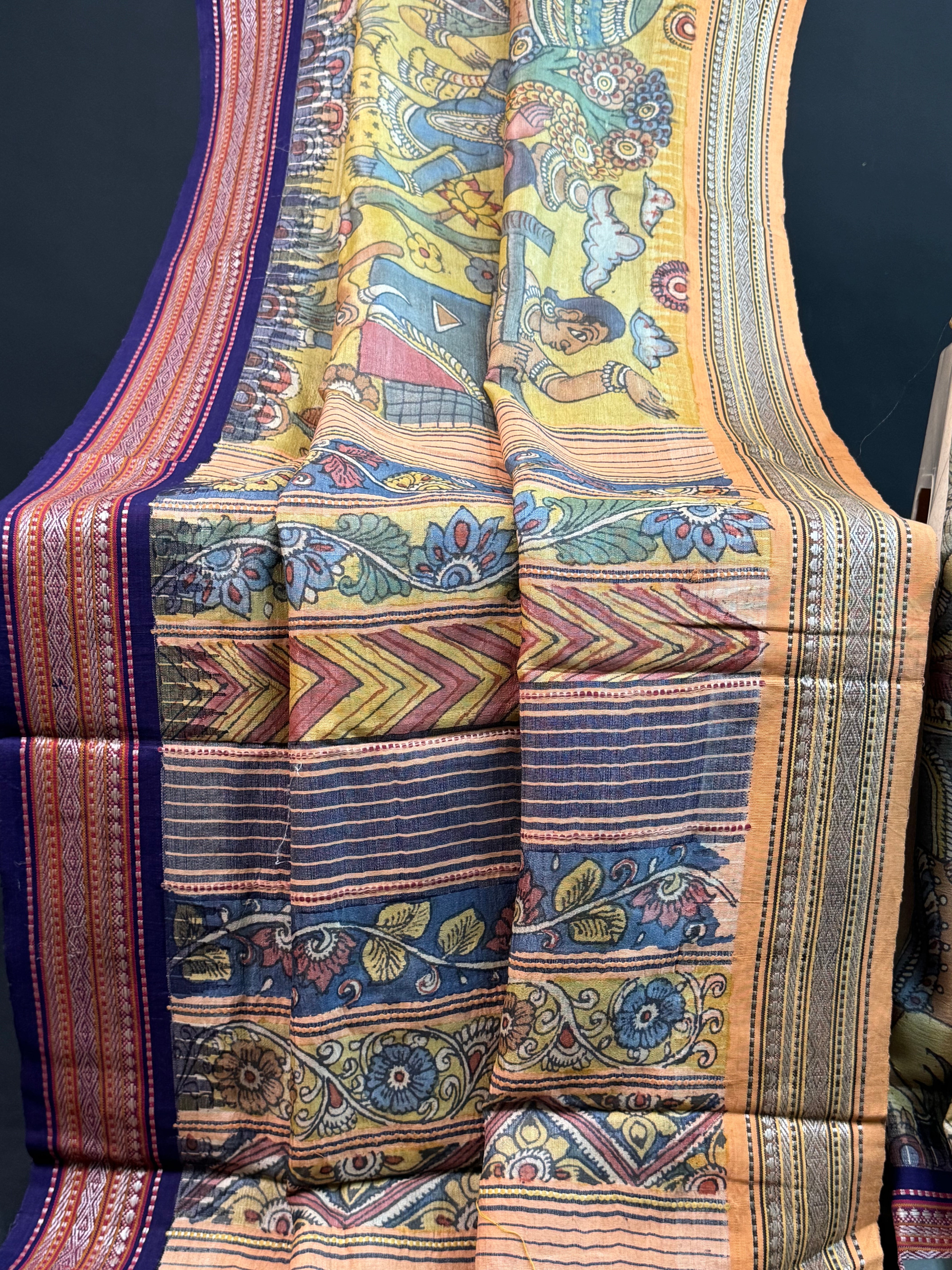 Pen kalamkari Vidharba Tussar4634