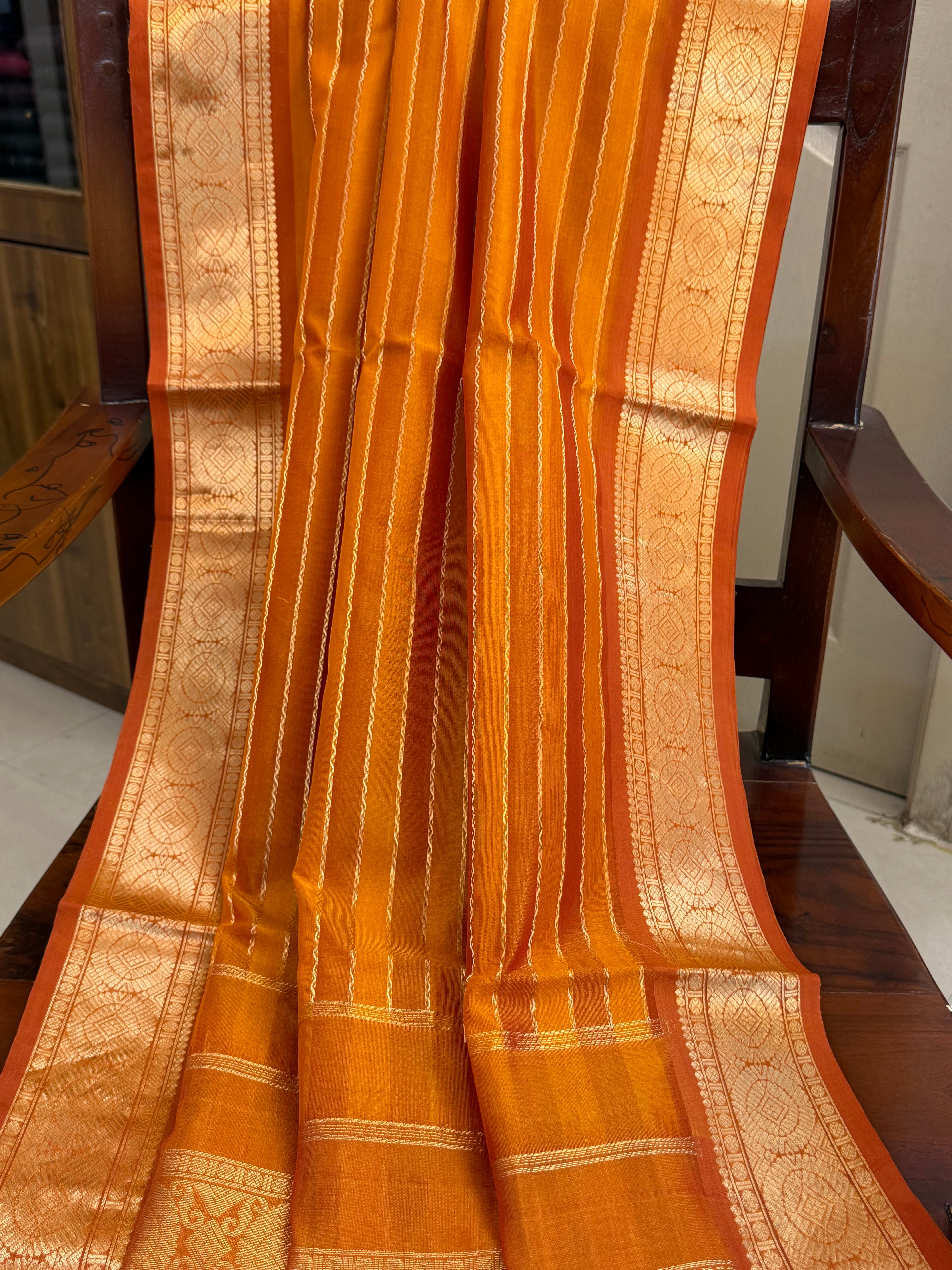 Veldhari Mustard and Rust / Premium Silk Cotton CL9745