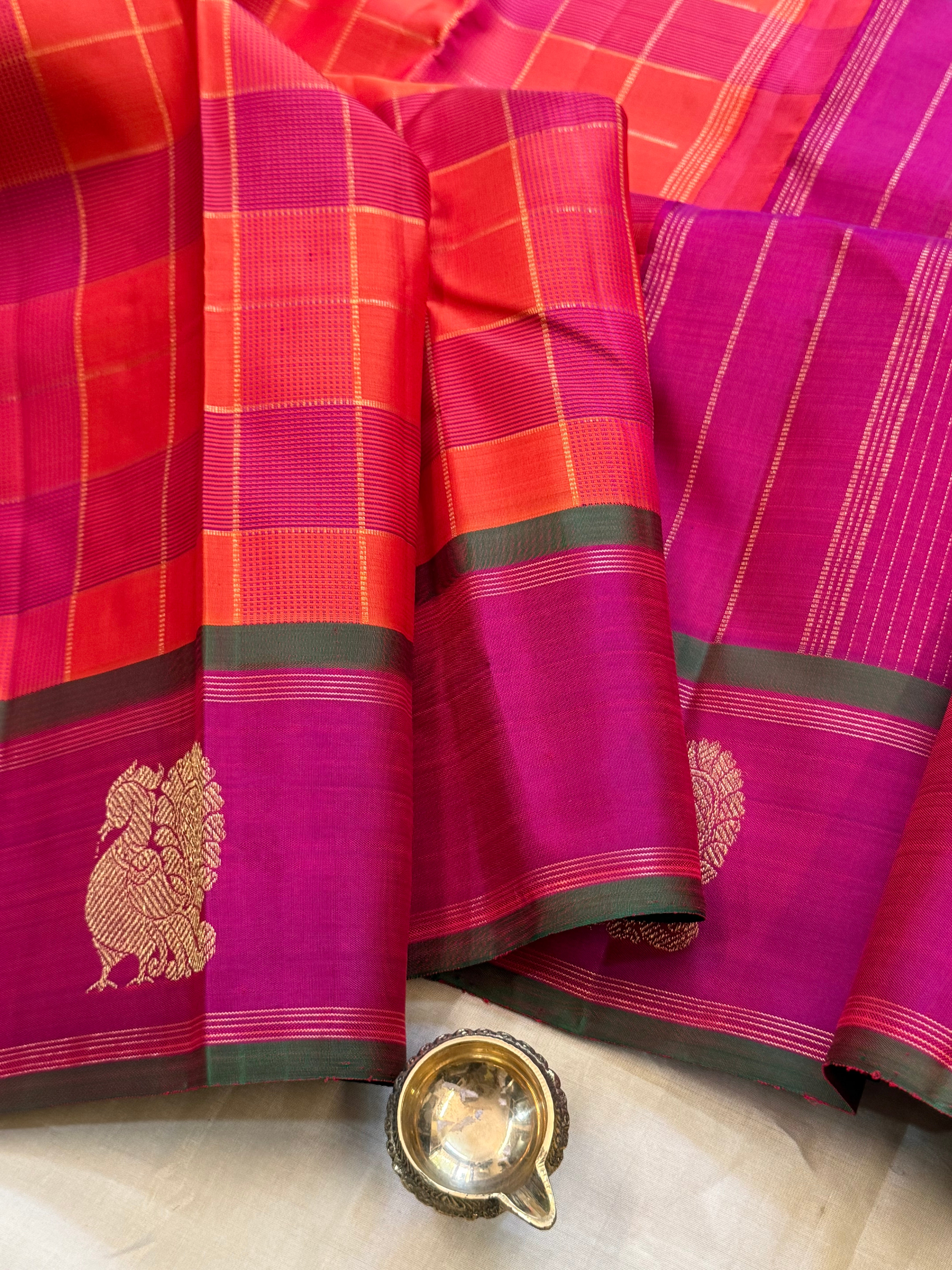 Sabai alangaram kattam with border butta / Kanjipuram Silk
