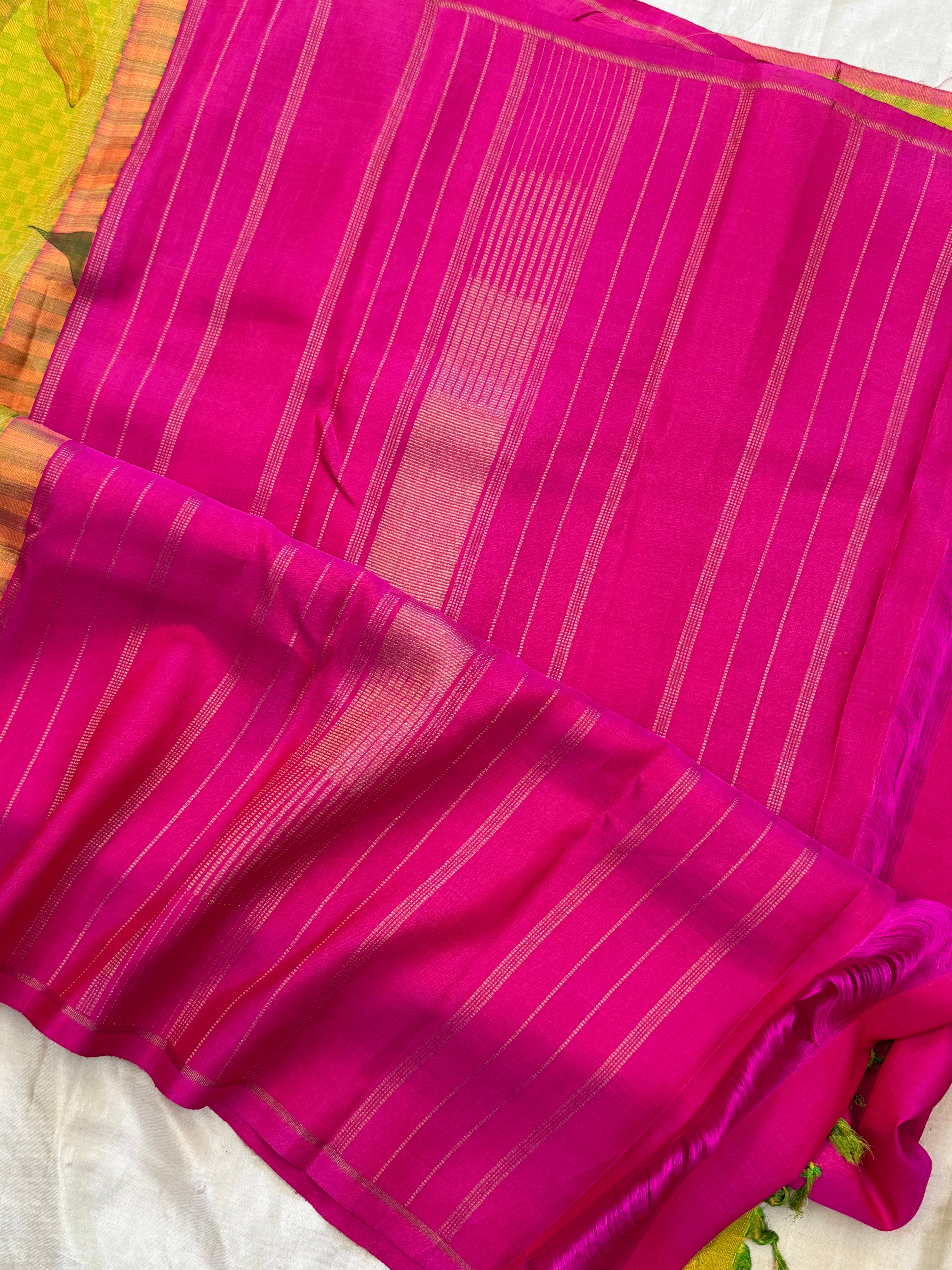 FLORAL DIGITAL PRINTED PURE ZARI / KANJIPURAM SILK SAREE CLSA 10815