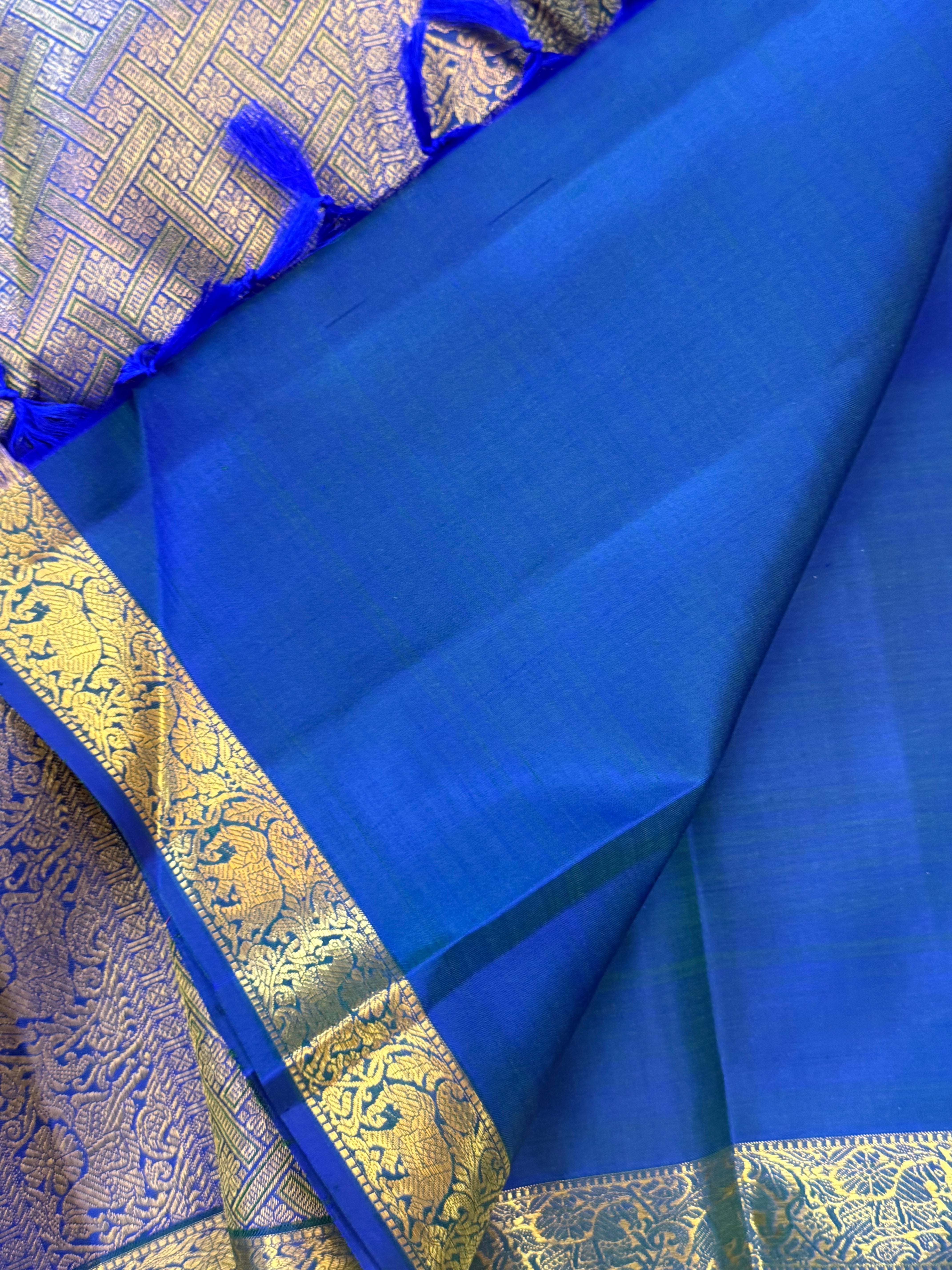 Ms blue 2g simple Kanjipuram silk CLSA11009