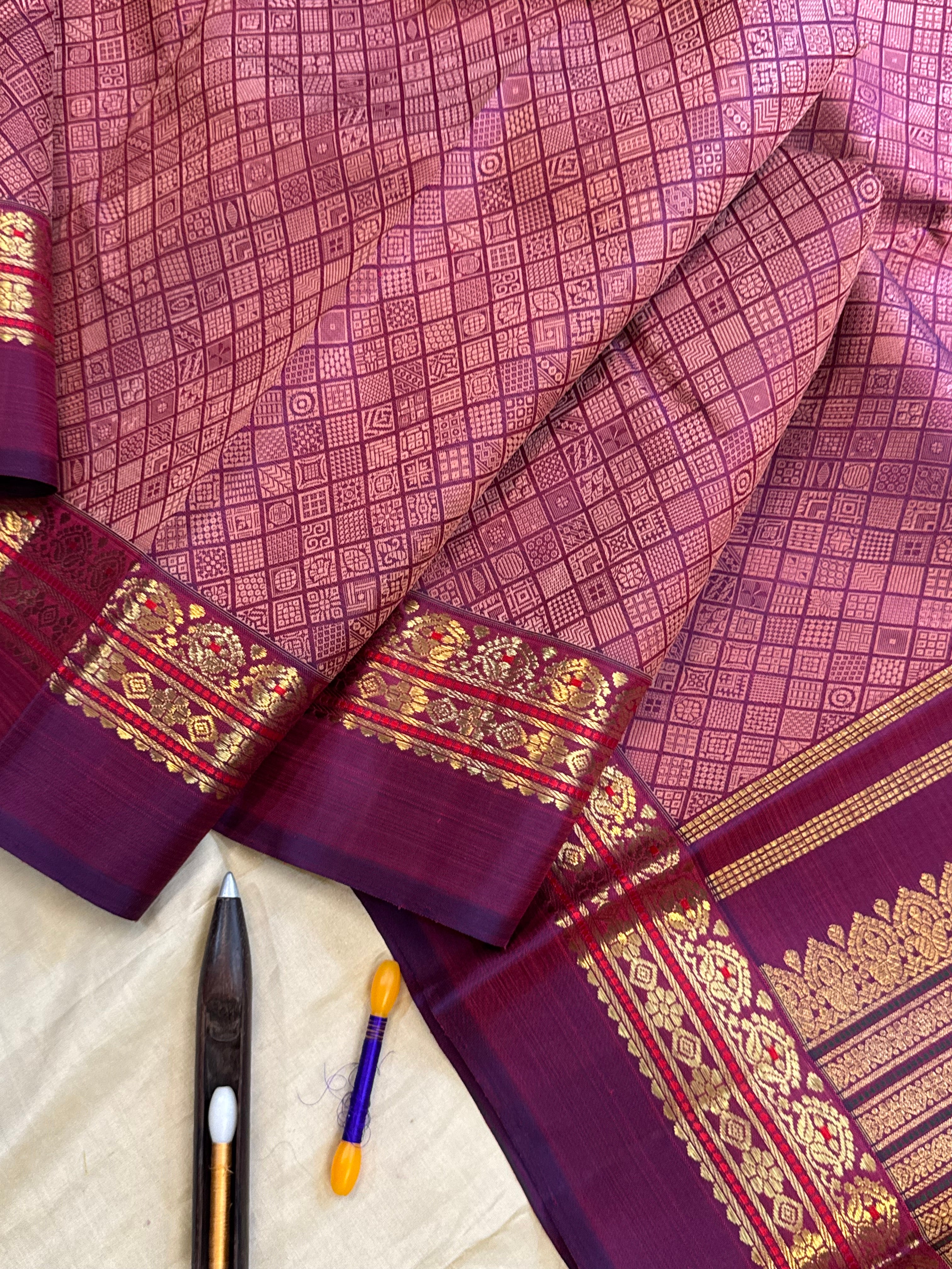 Master weaver 108 unique Butta  saree : kanjipuram silk
