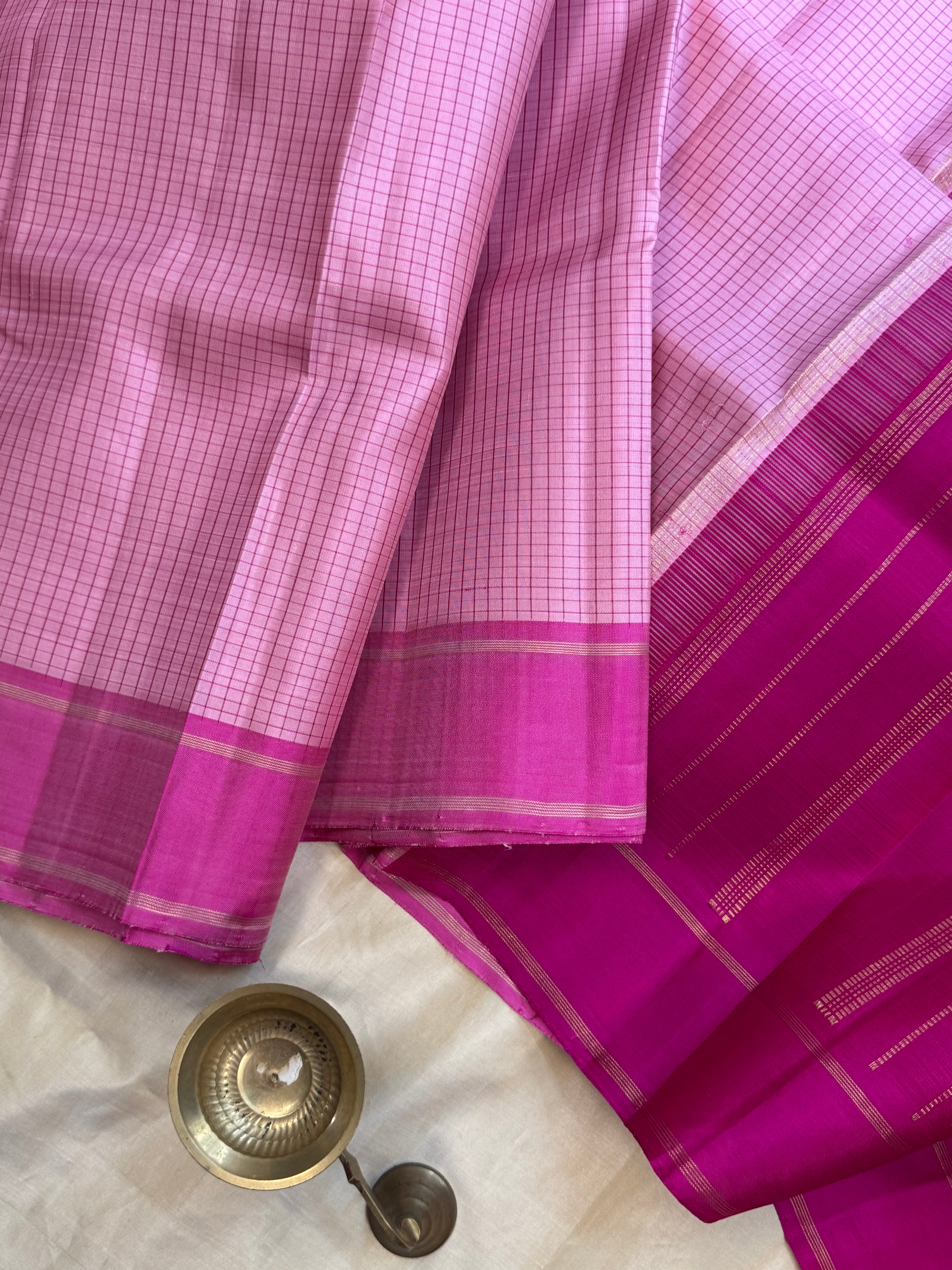 Baby pink kattam  / kanjipuram silk