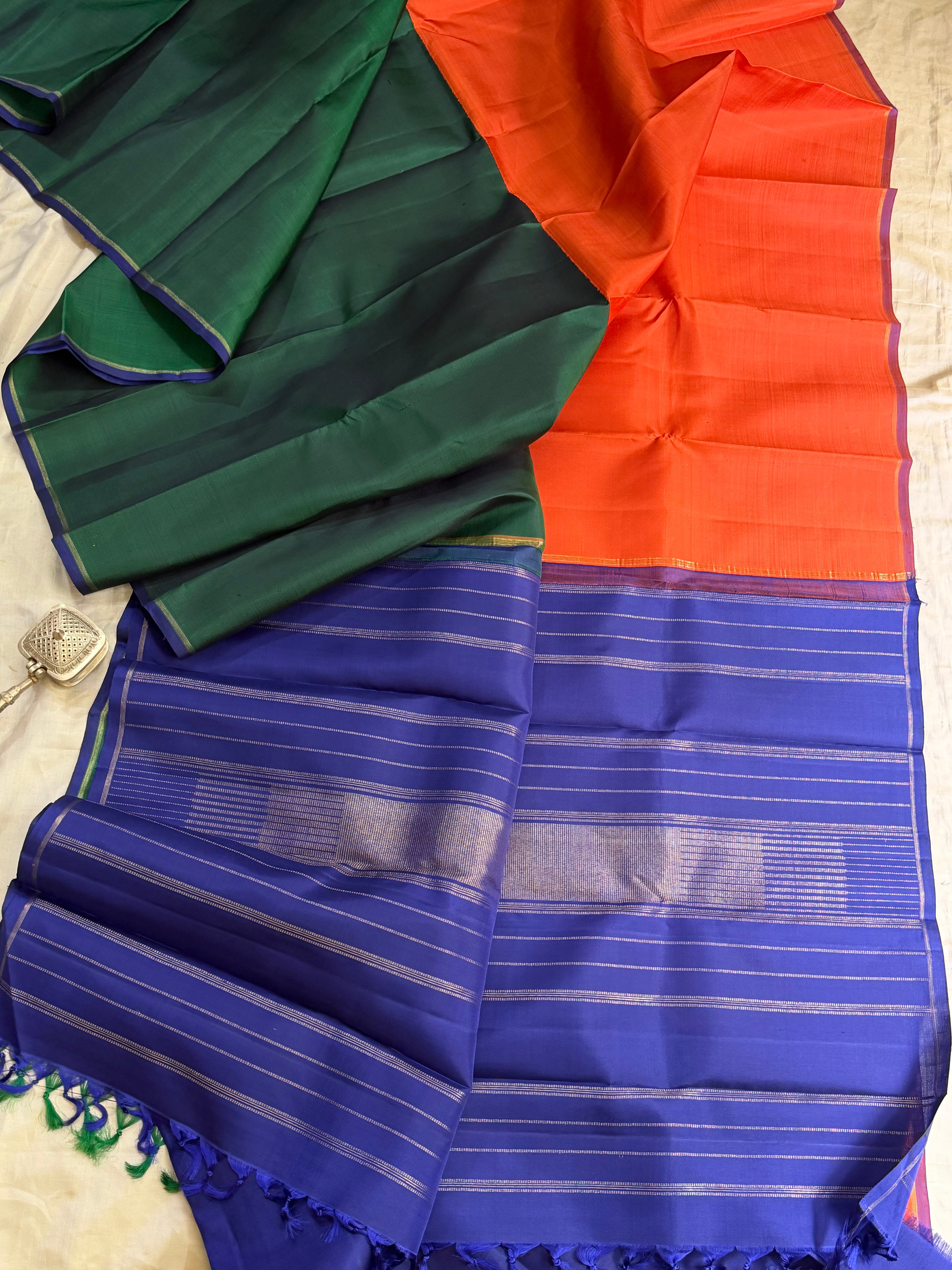 Half and half Korvai Kanjipuram  / Budget friendly Kanjipuram silk sarees