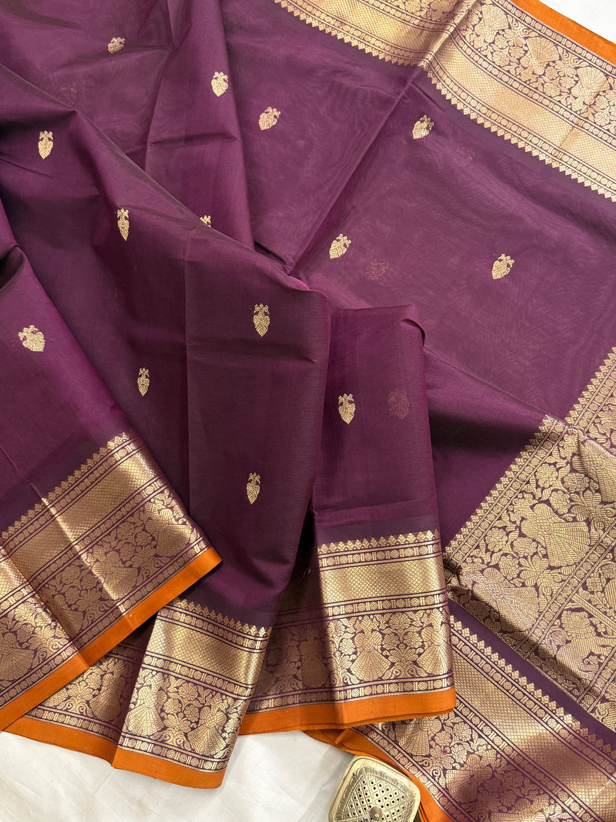 Paaku iruthalaipakshi butta/ Silk Cotton Saree CLSA11514