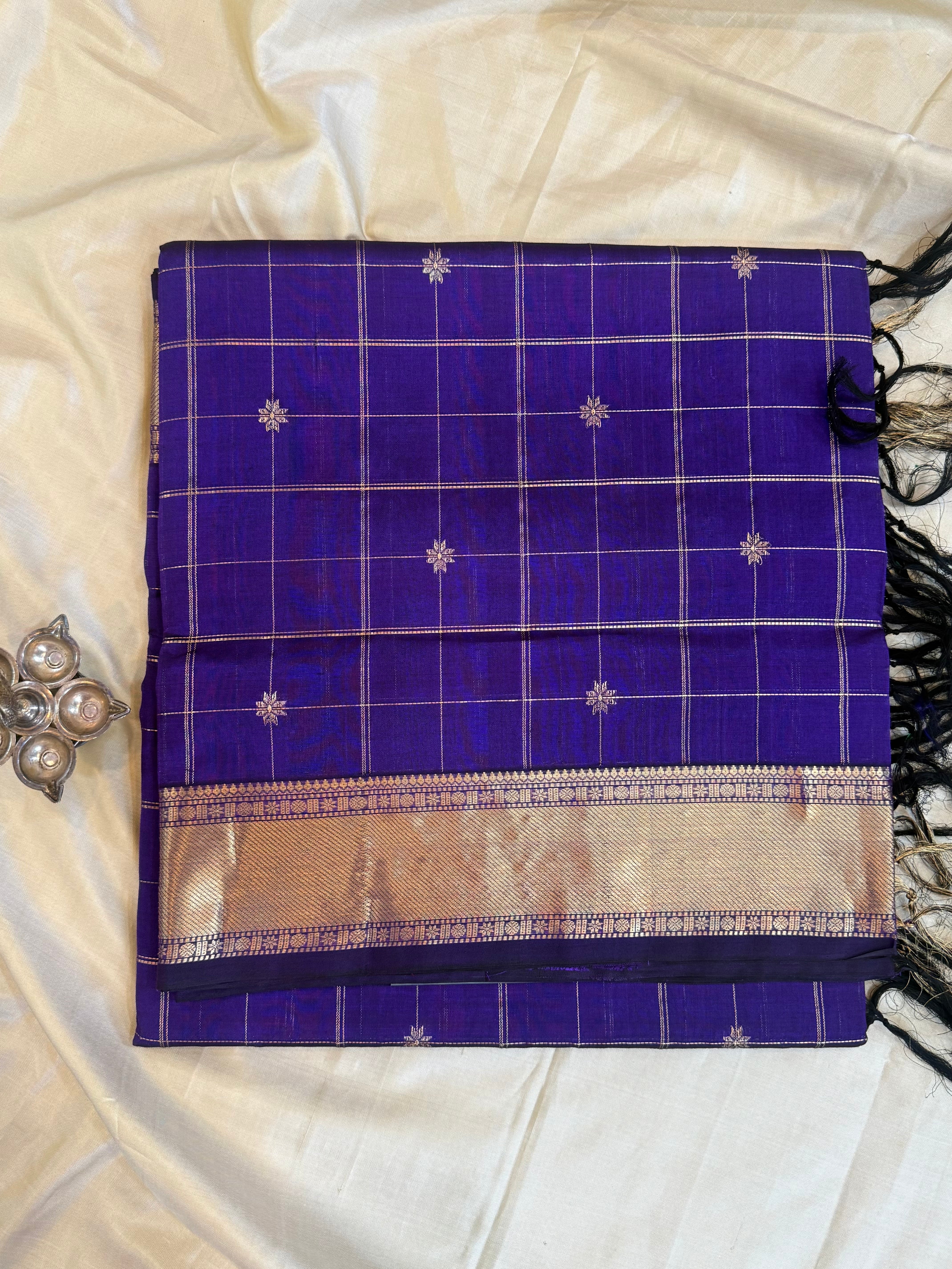 Purple  Kattam  mercidised premium silk cotton