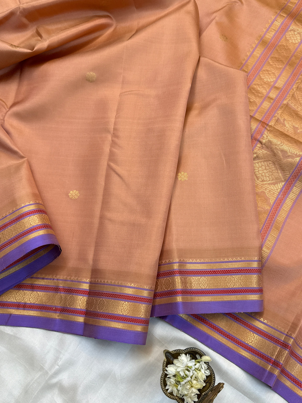 festivel edit _special edition_pastel light Orange / silk saree clsa 12395