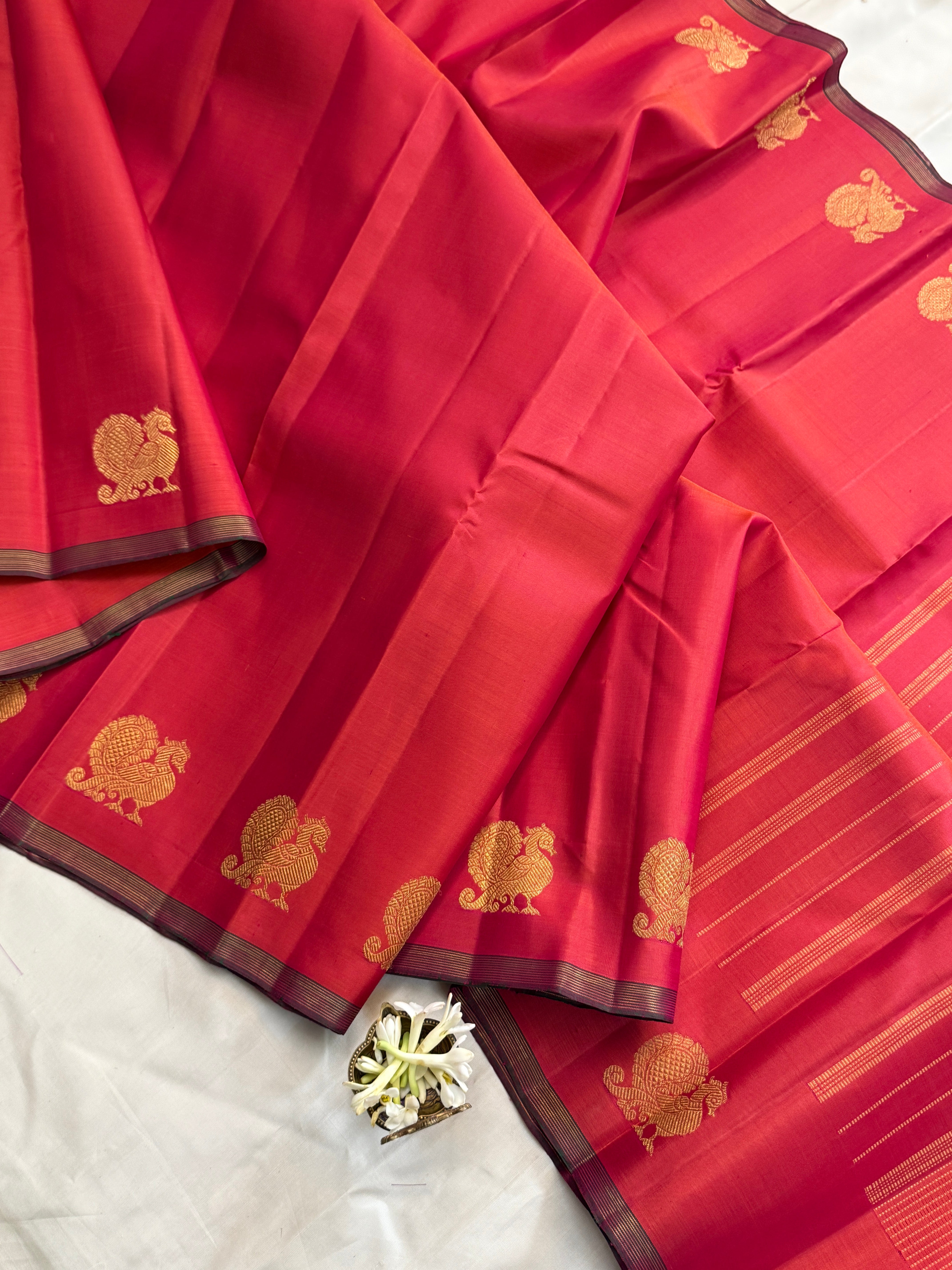 Kanagambaram border Annam Butta Kanjipuram silk /CLSA11591