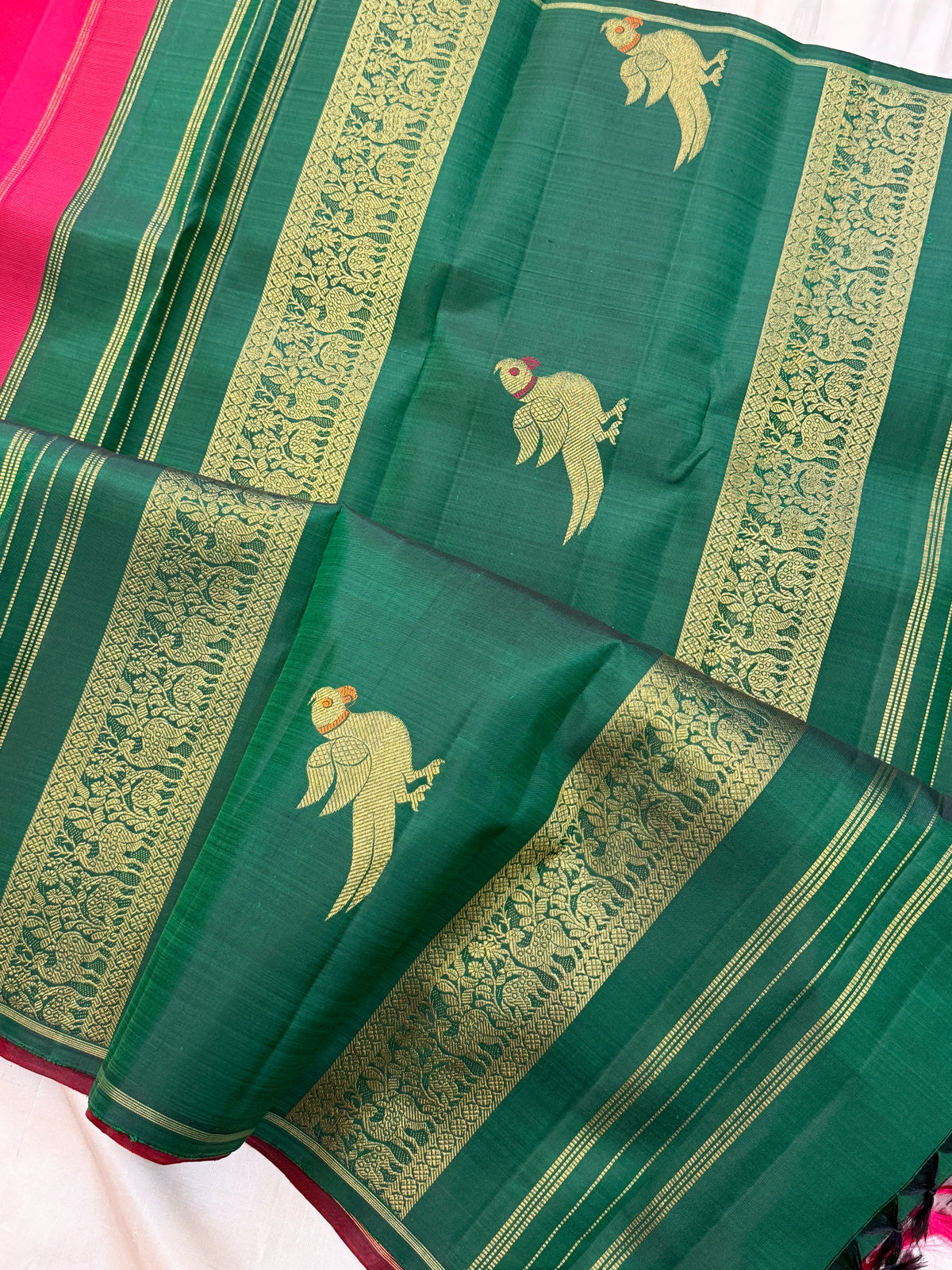 yazhli Butta border less /Kanjipuram silk saree clsa 11687