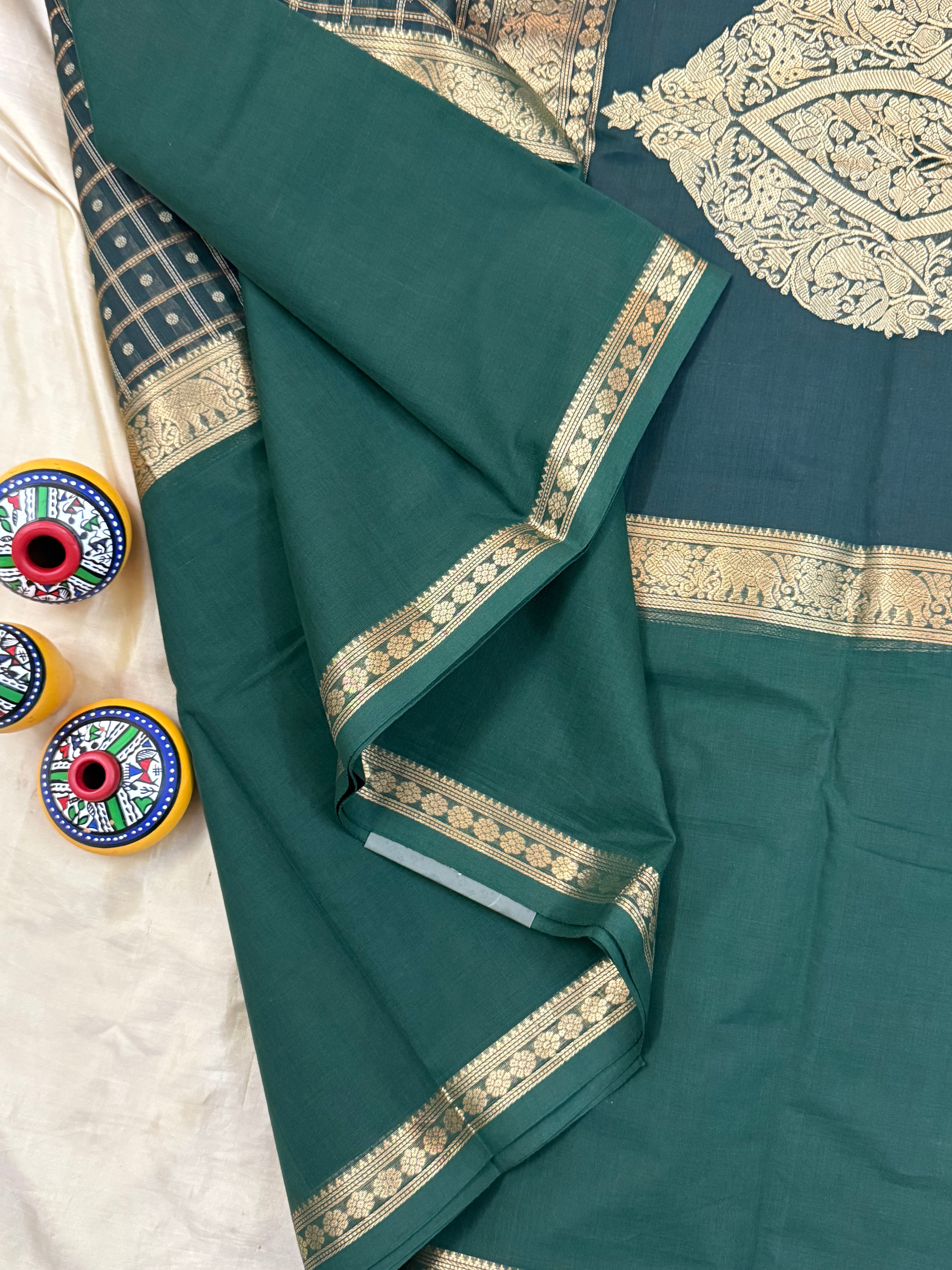 Green long border / Kanchi Cotton CL5824