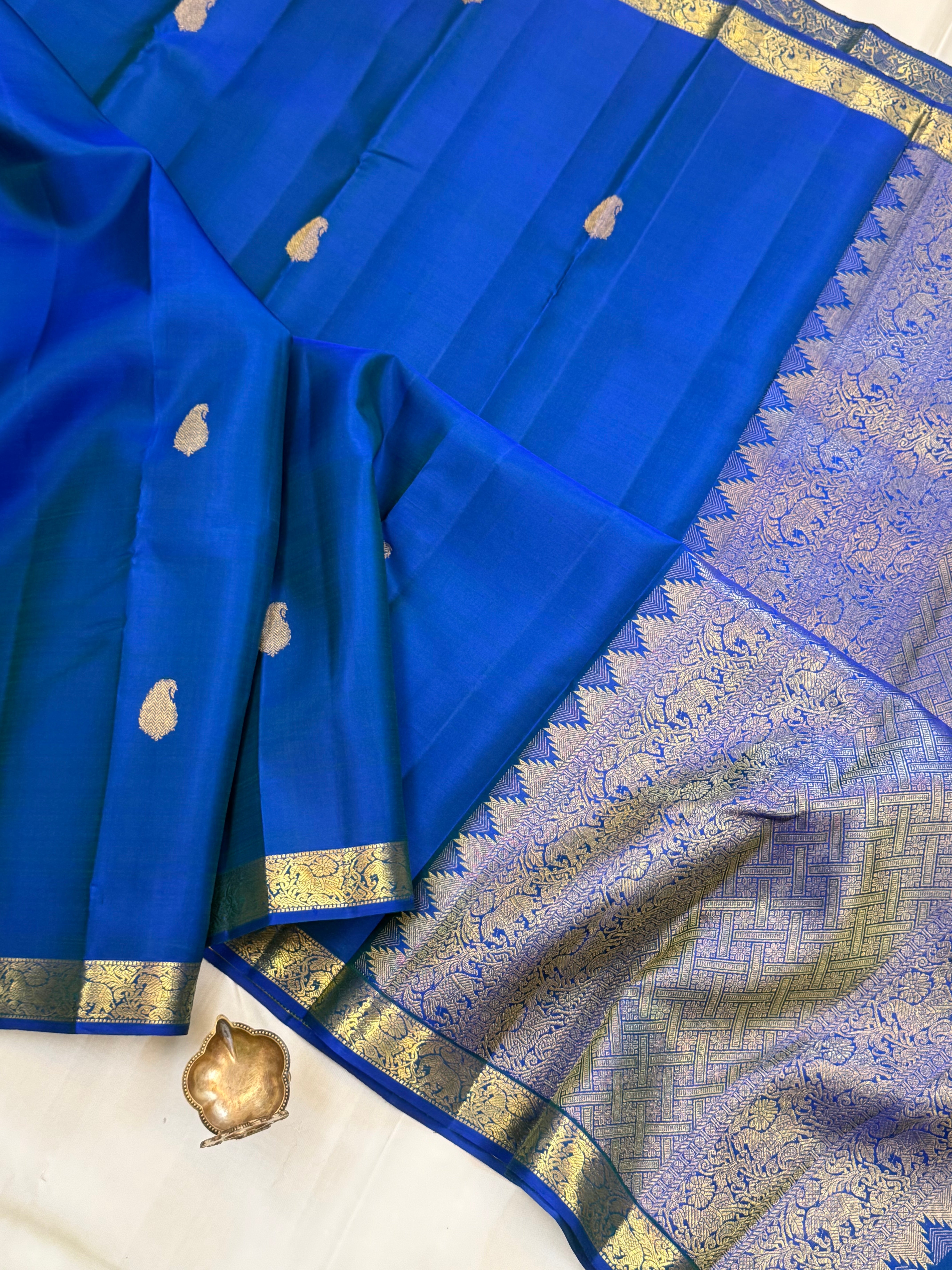 Ms blue 2g simple Kanjipuram silk CLSA11009