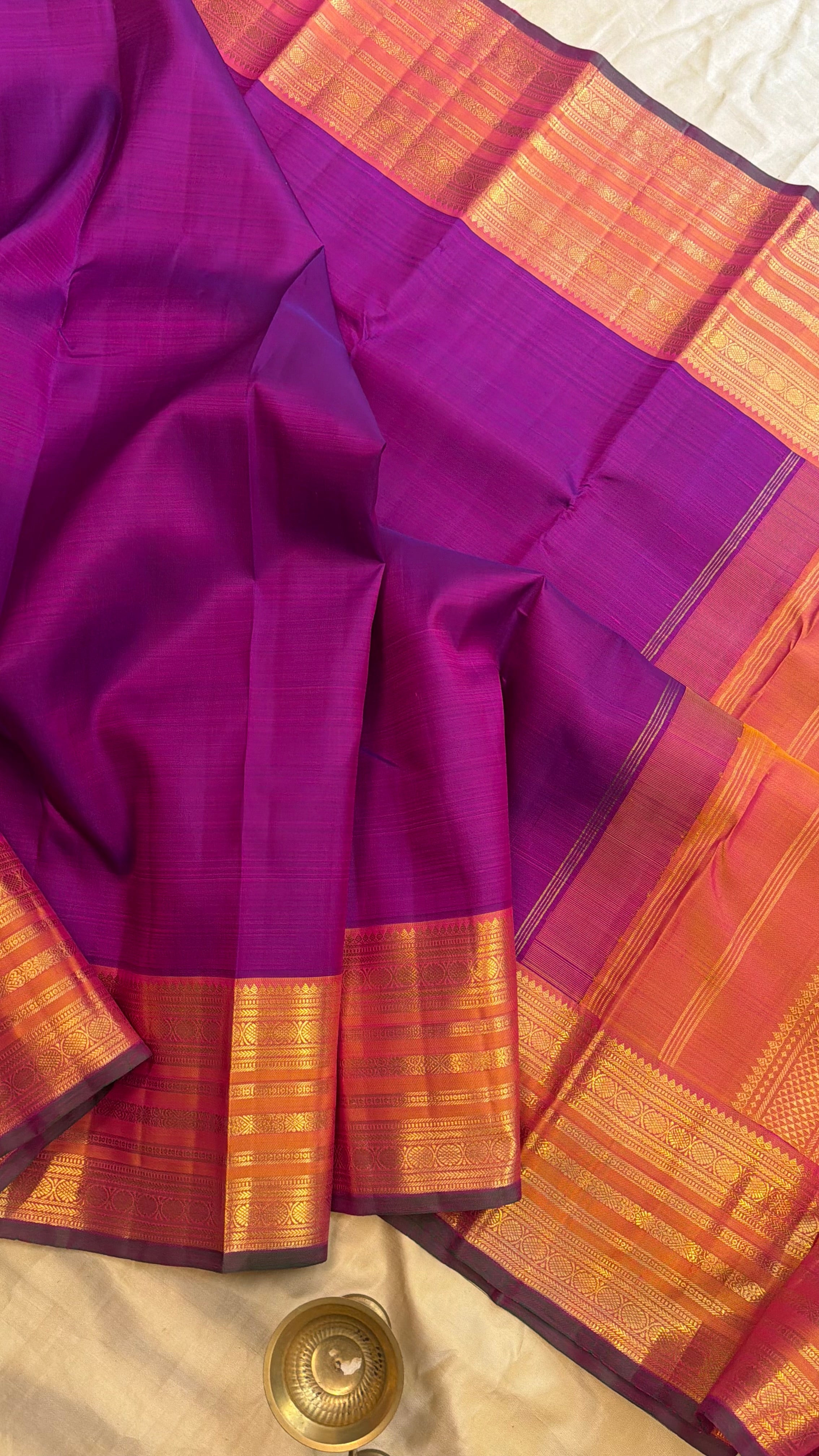 Purple varisapet / Kanjipuram silk