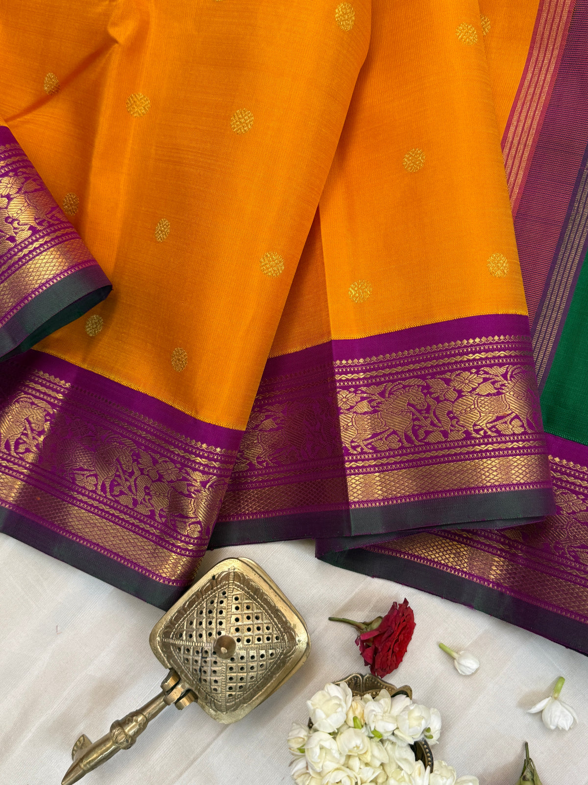 Triple Palla with Korvai / Kanjipuram Silk Saree CLSA11423