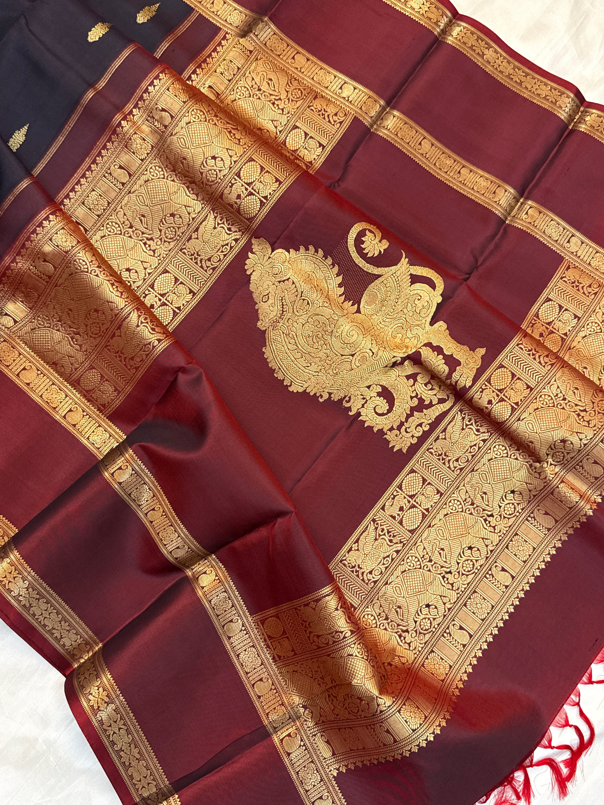 festivel edit _special Edition _ Kanchana and Rettapet border /silk saree clsa 12405