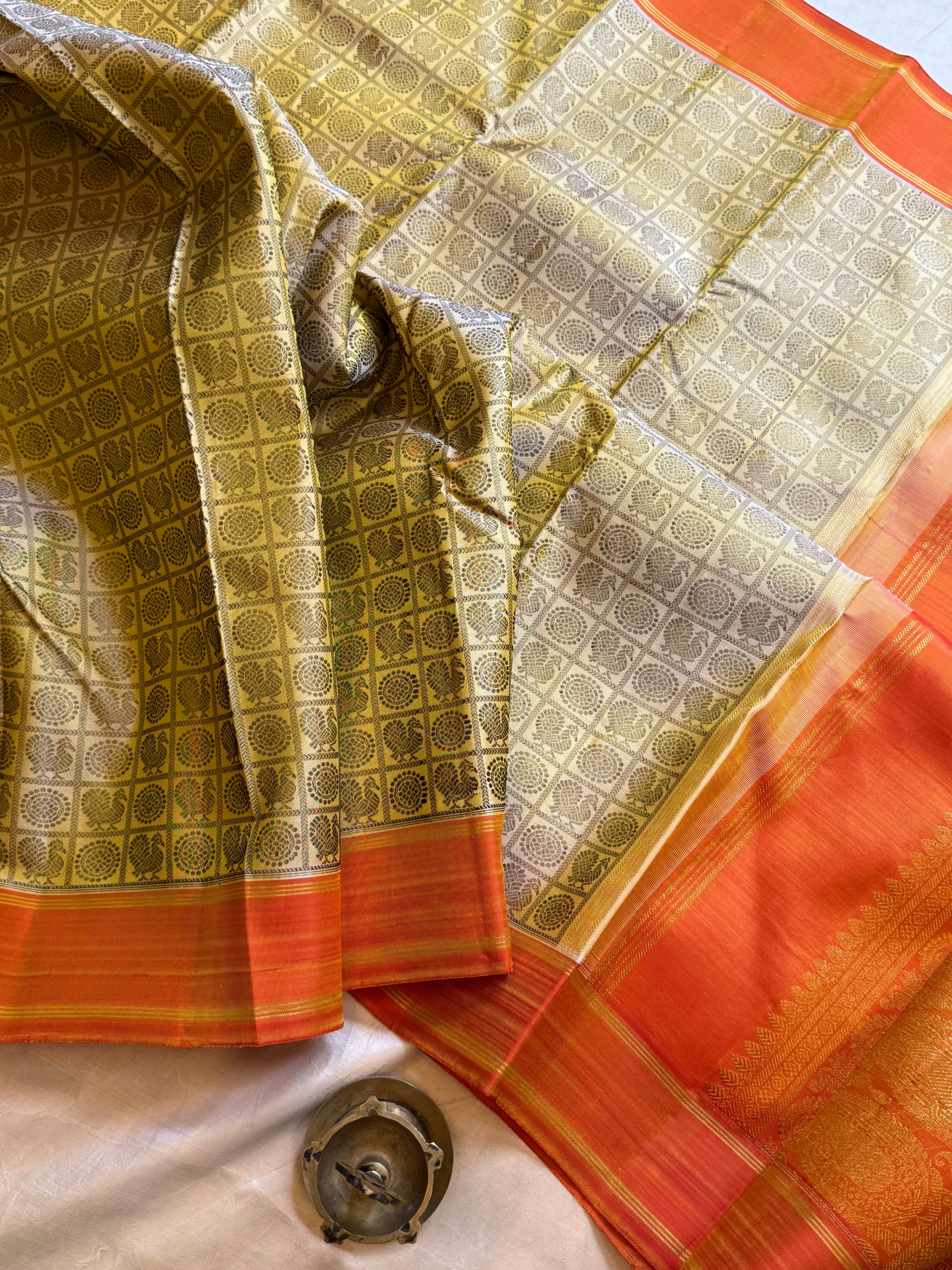 1000 Butta sandal / kanjipuram silk