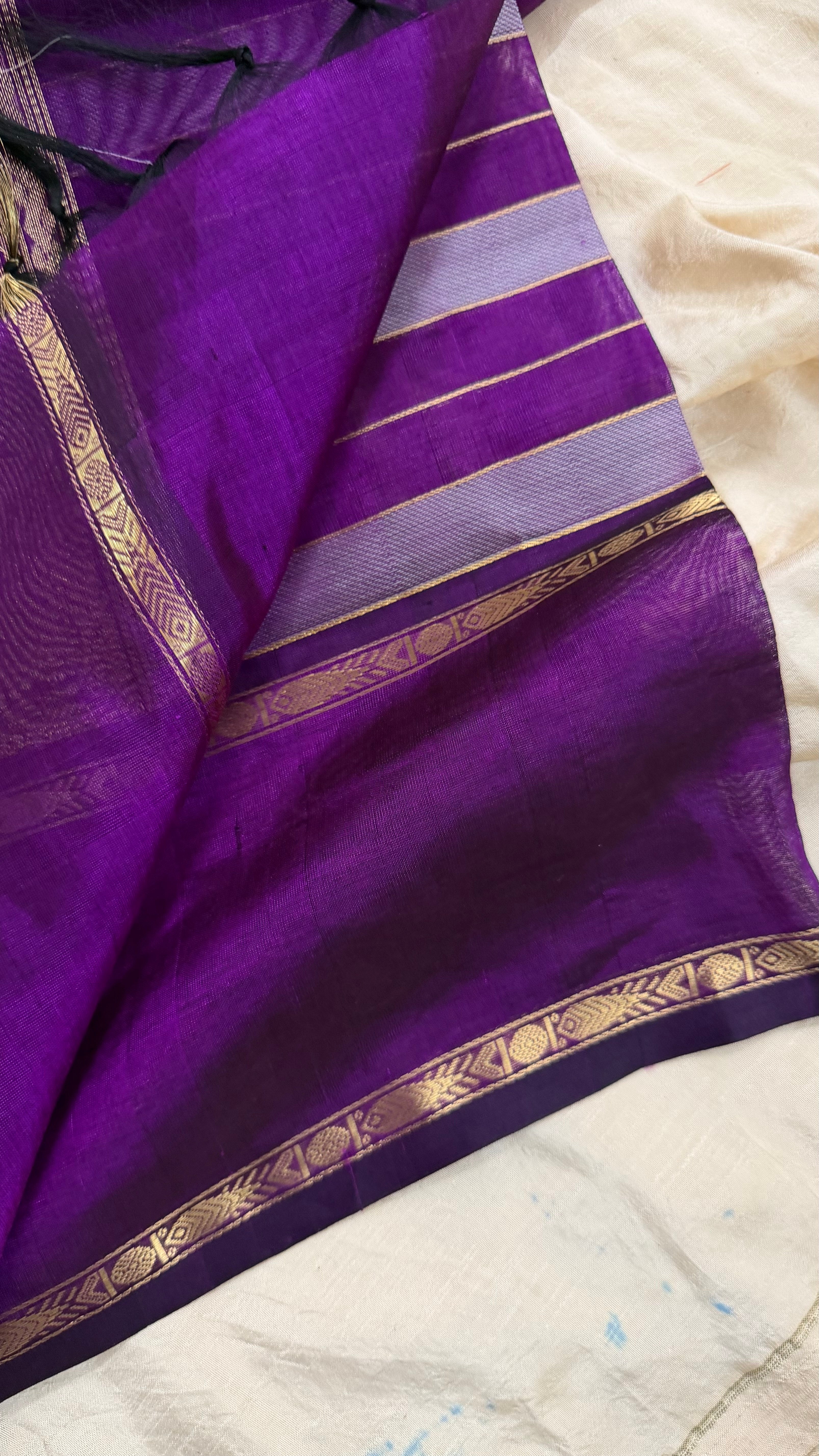 Chettinad Kattam purple     / Premium Silk Cotton CLSA5166