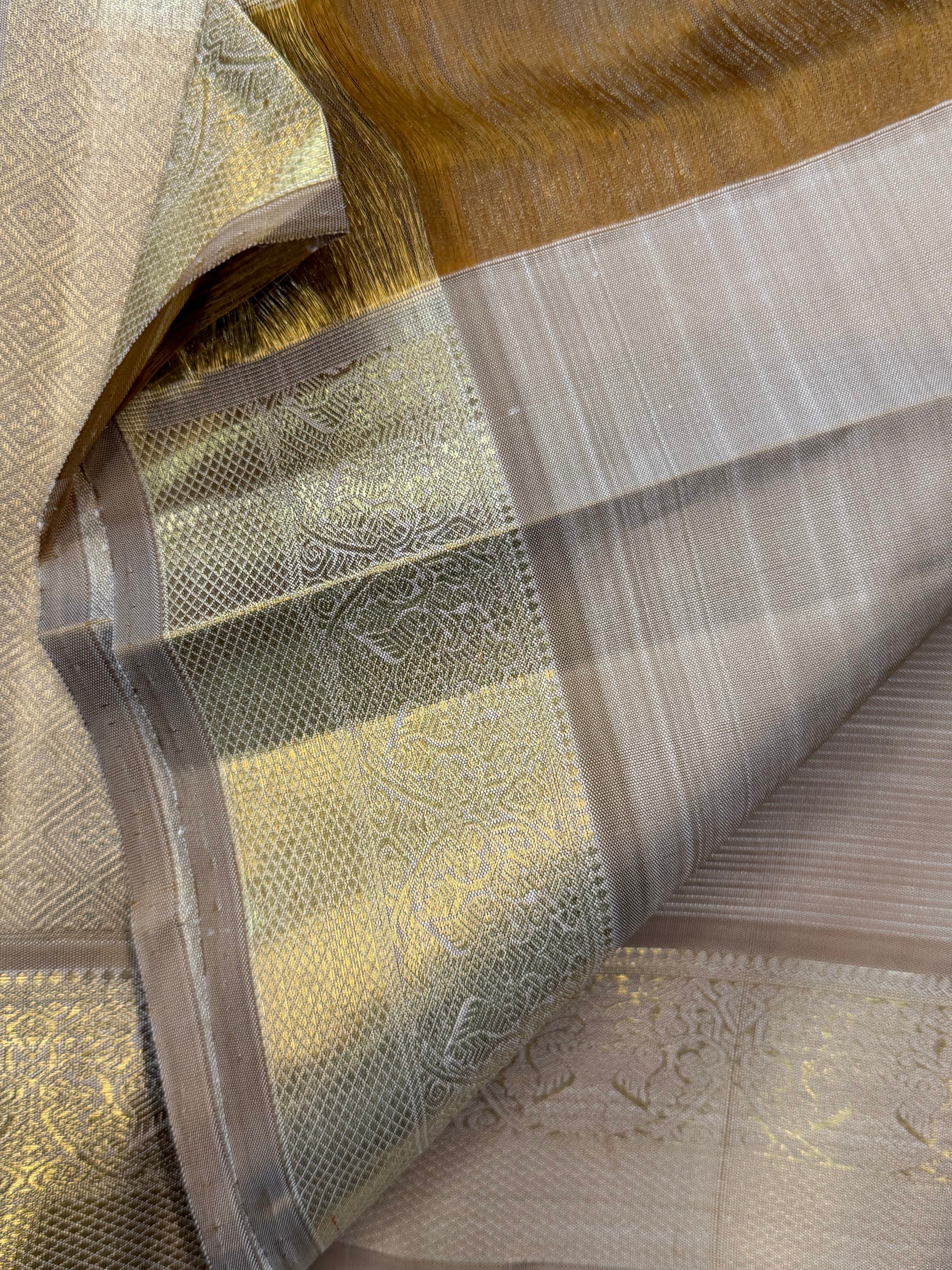 Heirloom Vairaoosi ivory  Kanjipuram silk saree