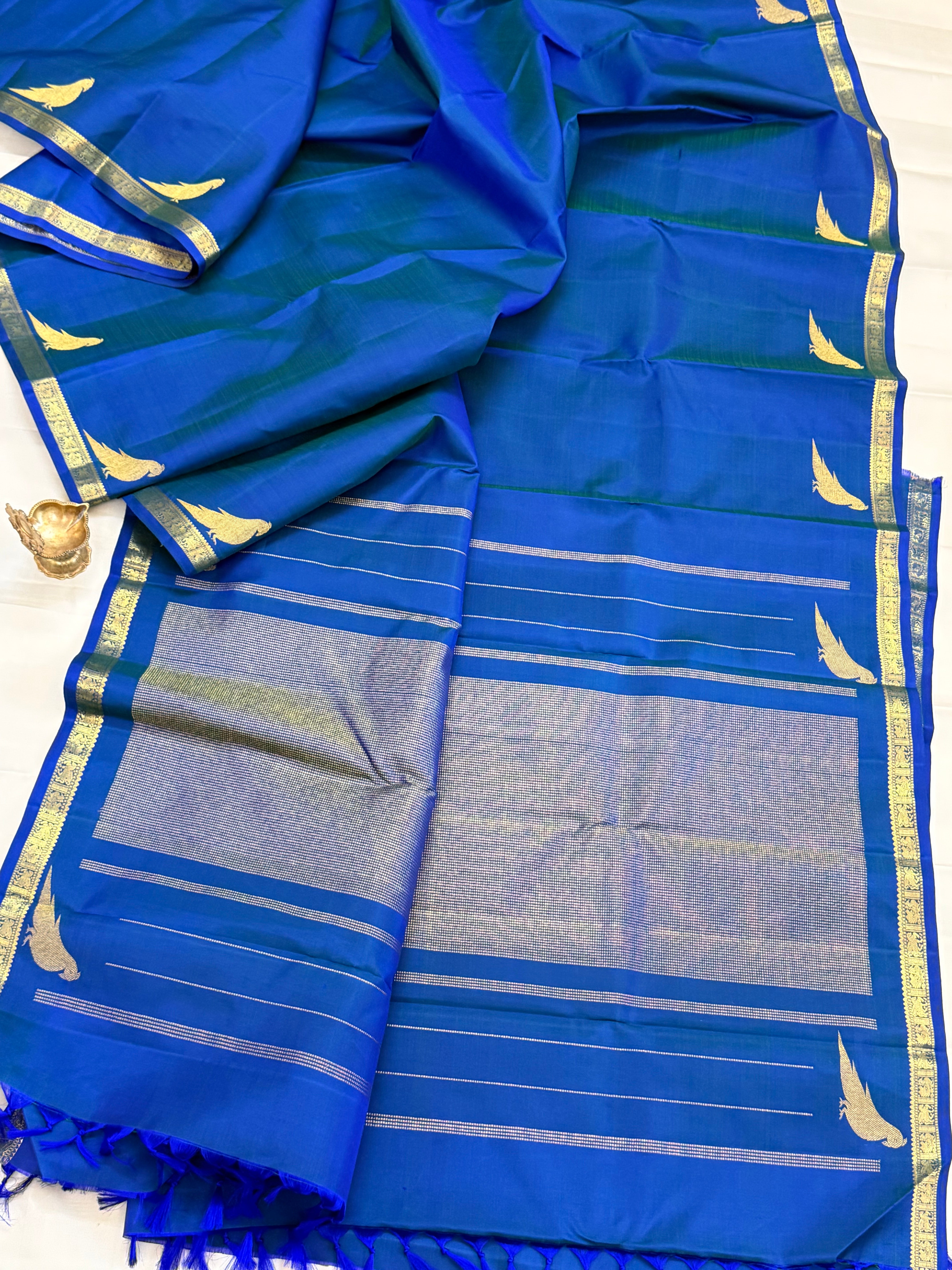 Mayilkazhuthu Kili border 2g Kanjipuram silk CLSA 11019