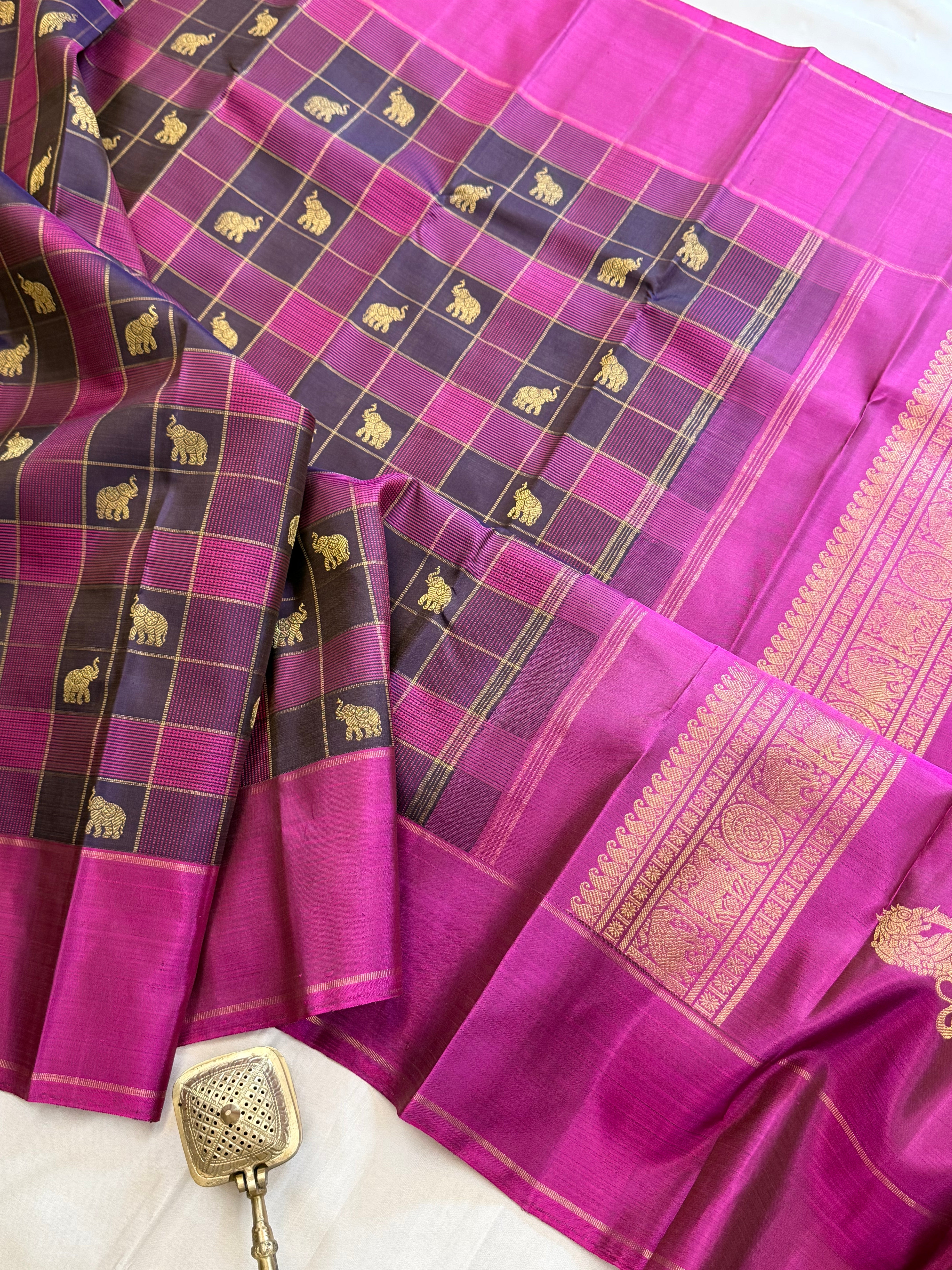 Chettinad Kattam  Pure Kanjipuram silkCLSA11338