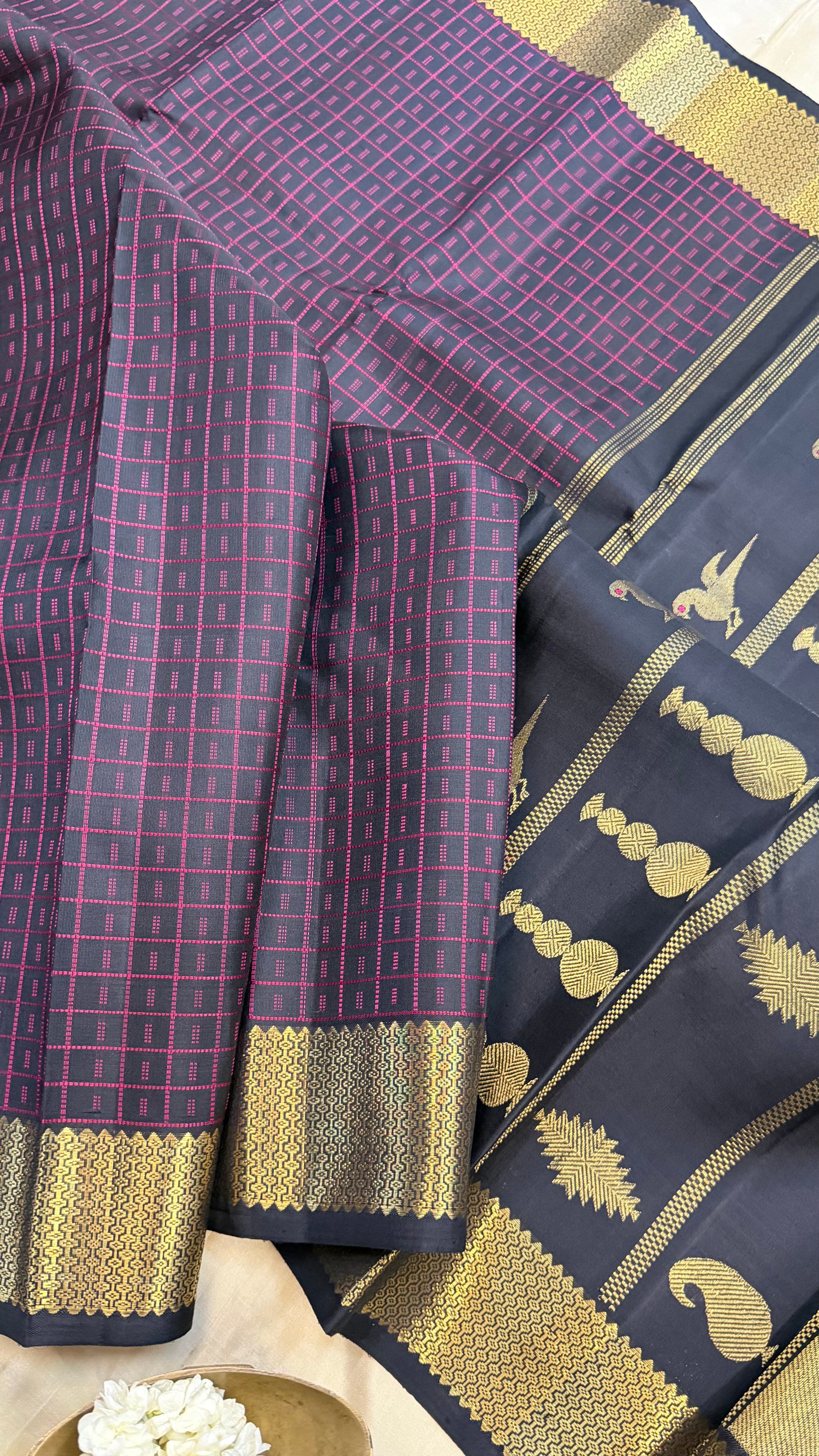 Black Pooja Kattam/ Kanjipuram silk sarees