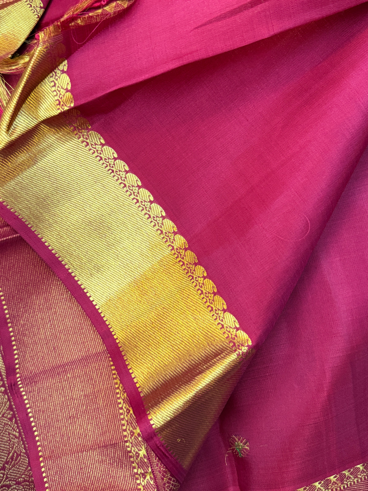 Merron with Meenakari Zari butta/Aarani silk saree 7699