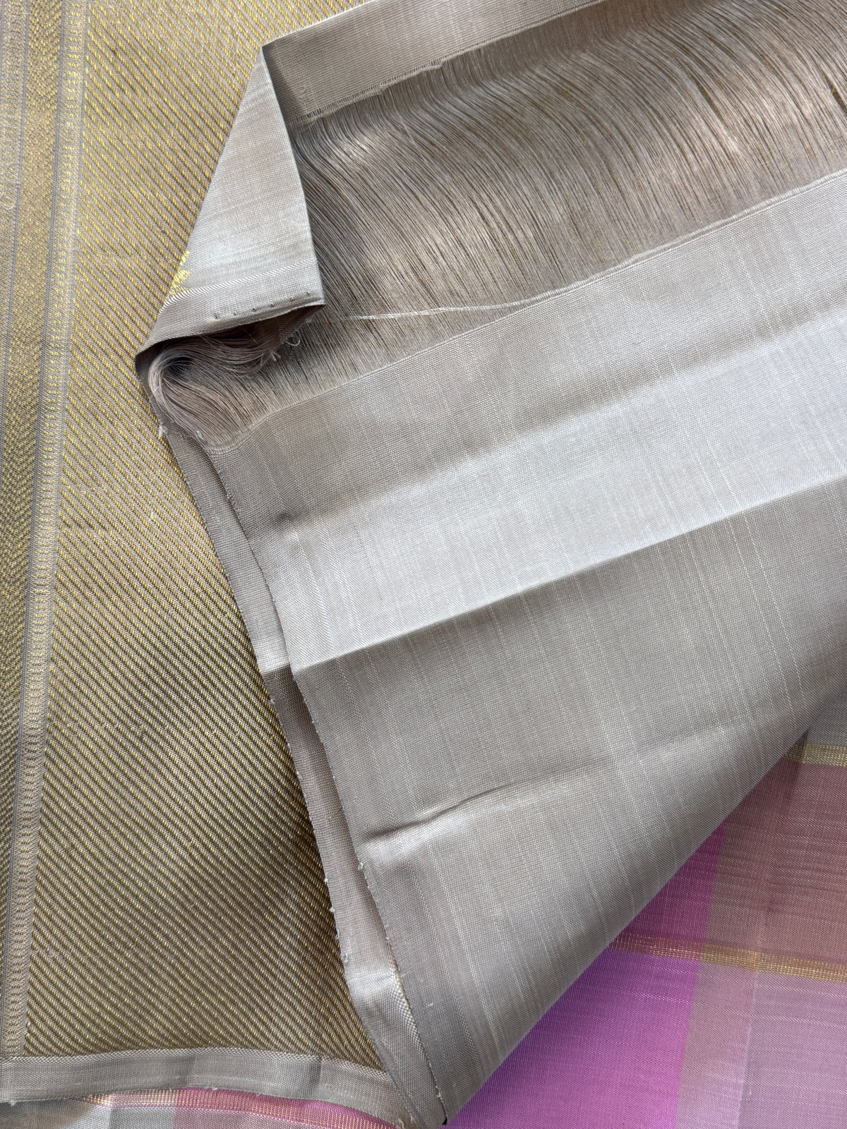 Pink Rettapet body plus butta Korvai / kanjipuram silk saree clsa 11633