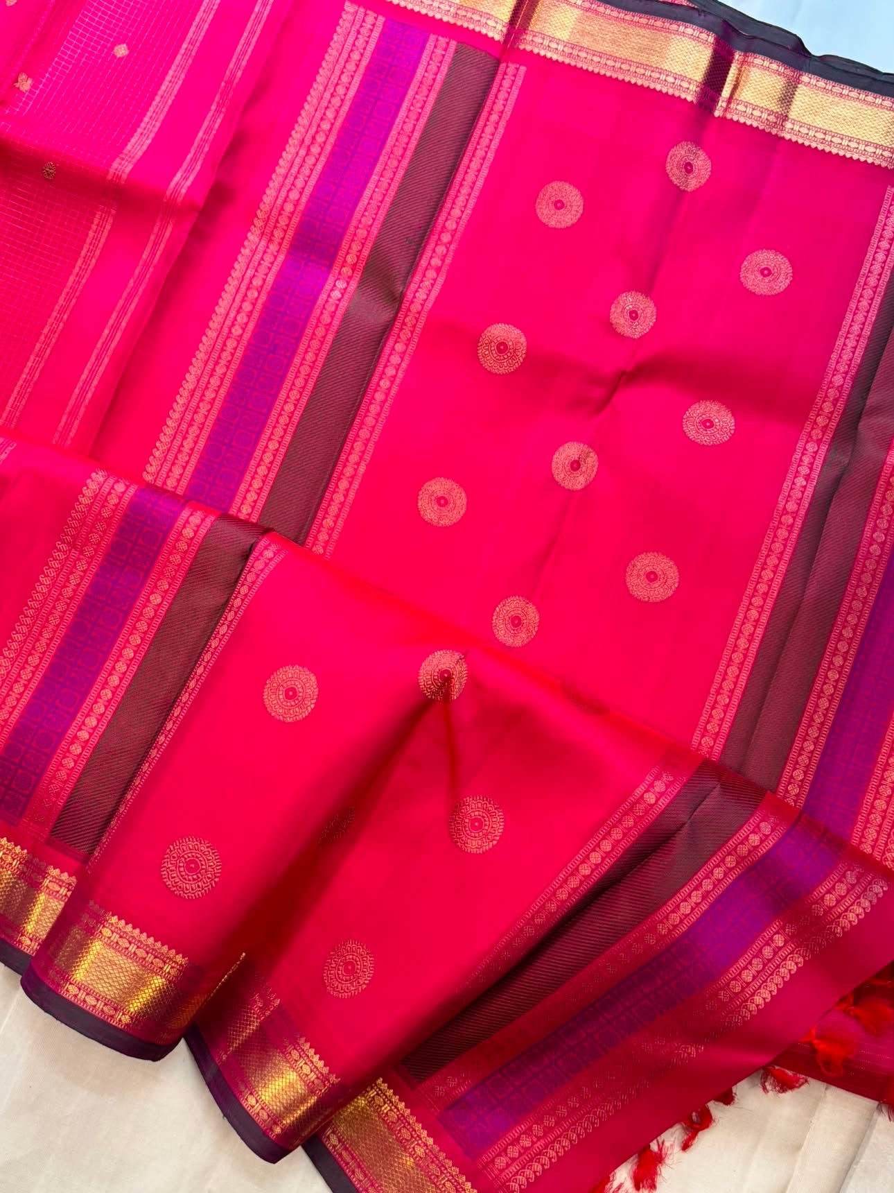 Pink pure Zari Kattam / kanjipuram silk saree CLSA 5798