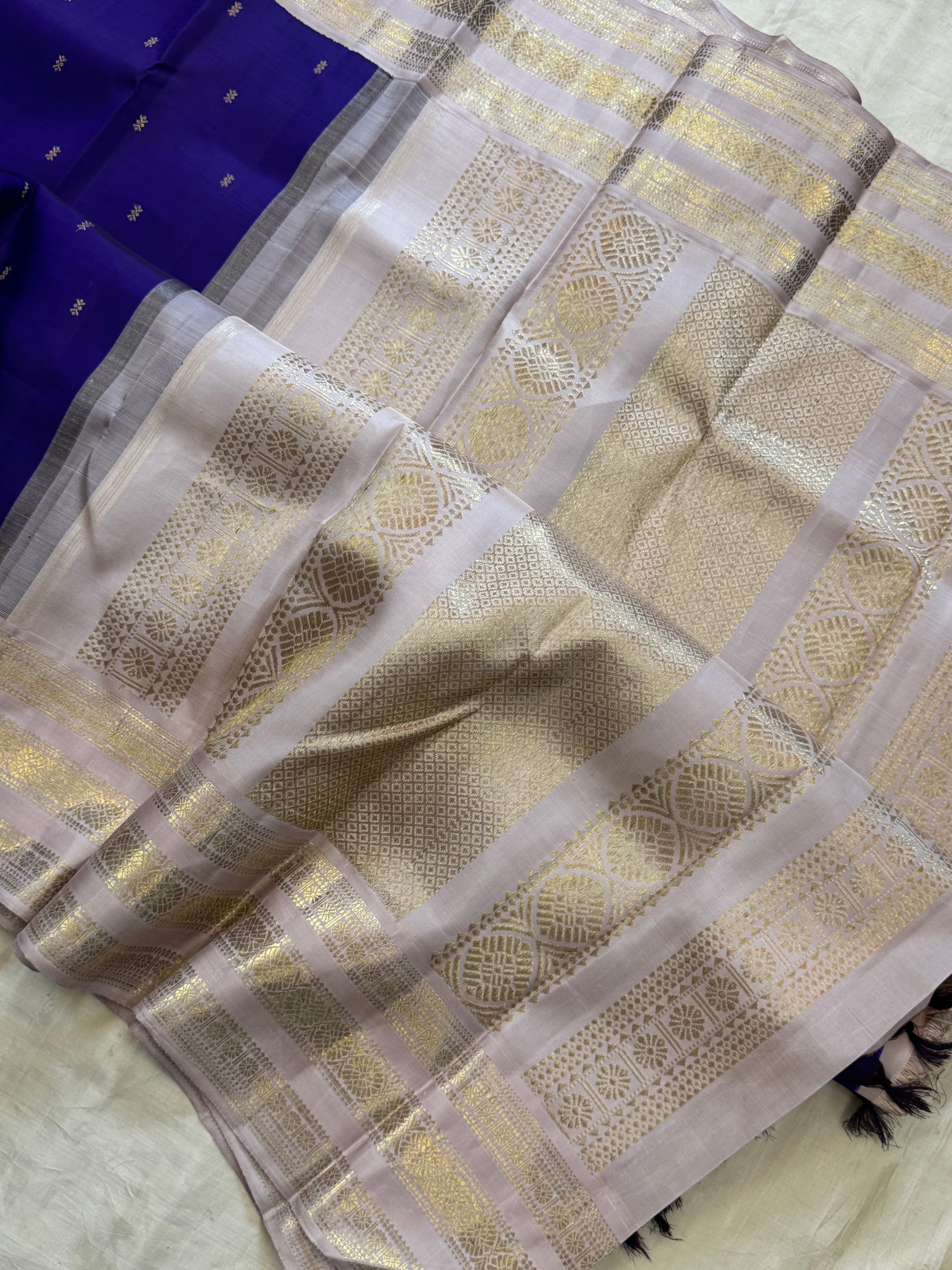 Deep indigo violet body with varisapet border CLSA7583