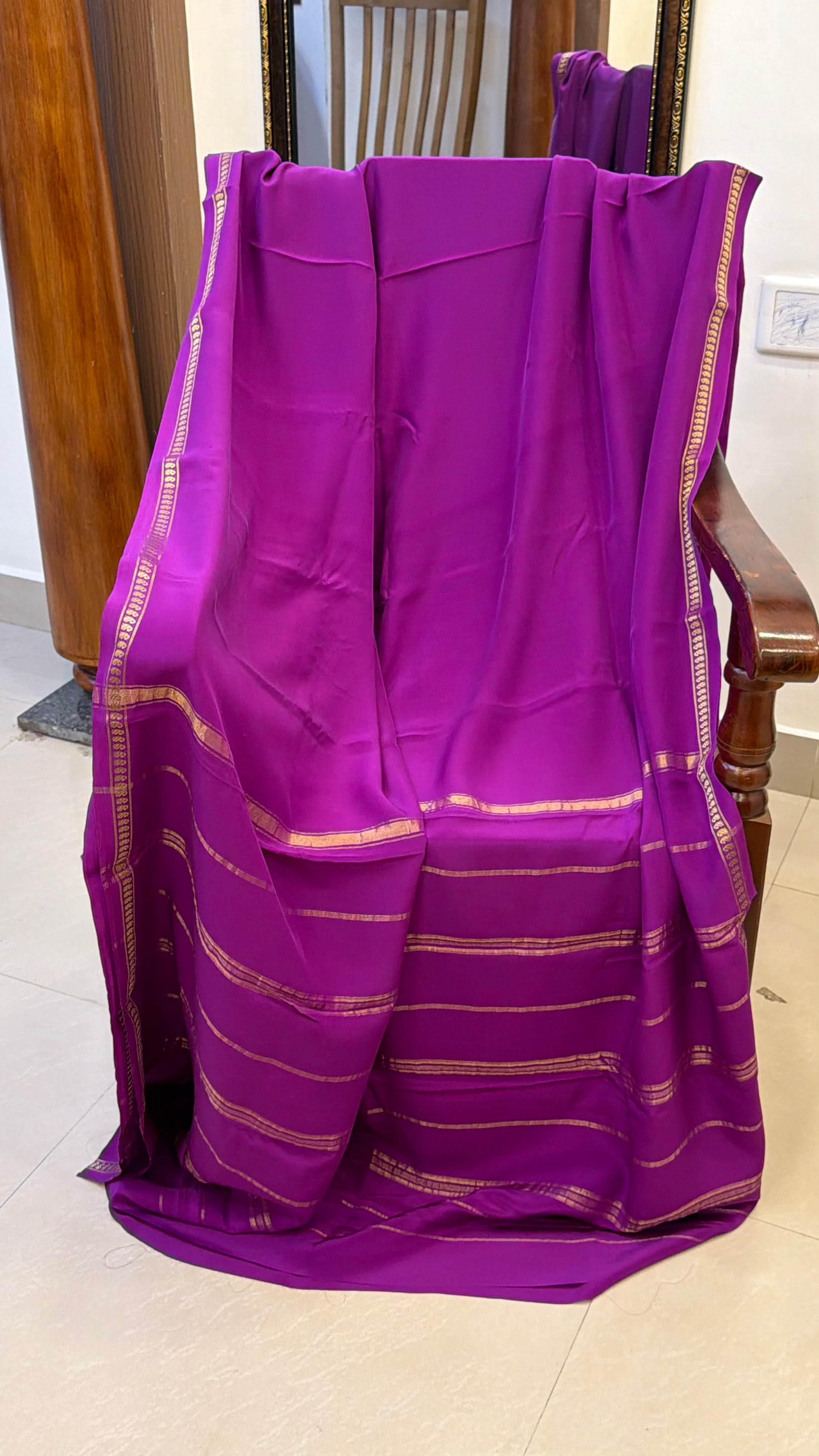 Vadamalli Pure crepe silk saree
