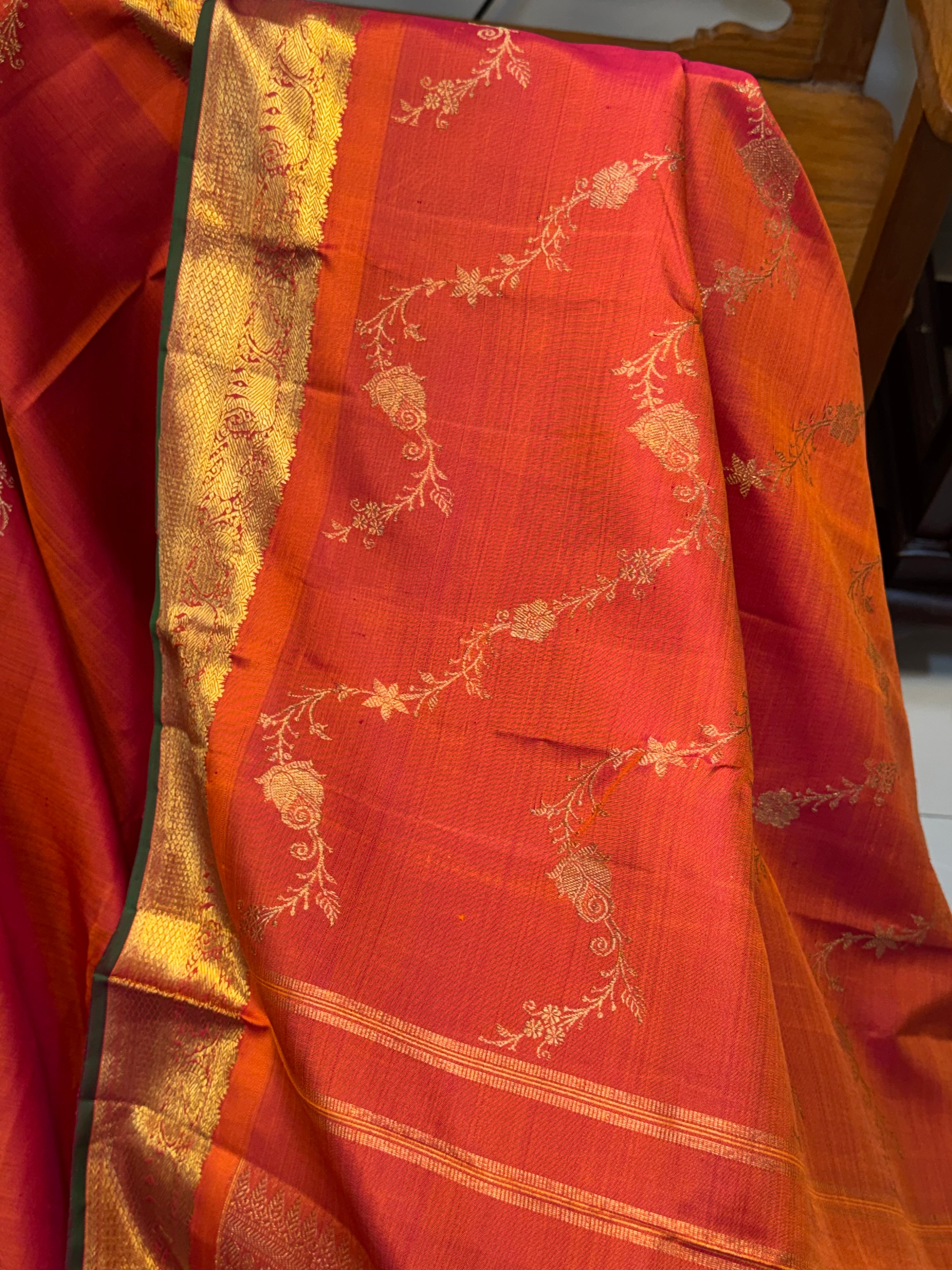 Rust Thodar Kodi / kanjipuram silk