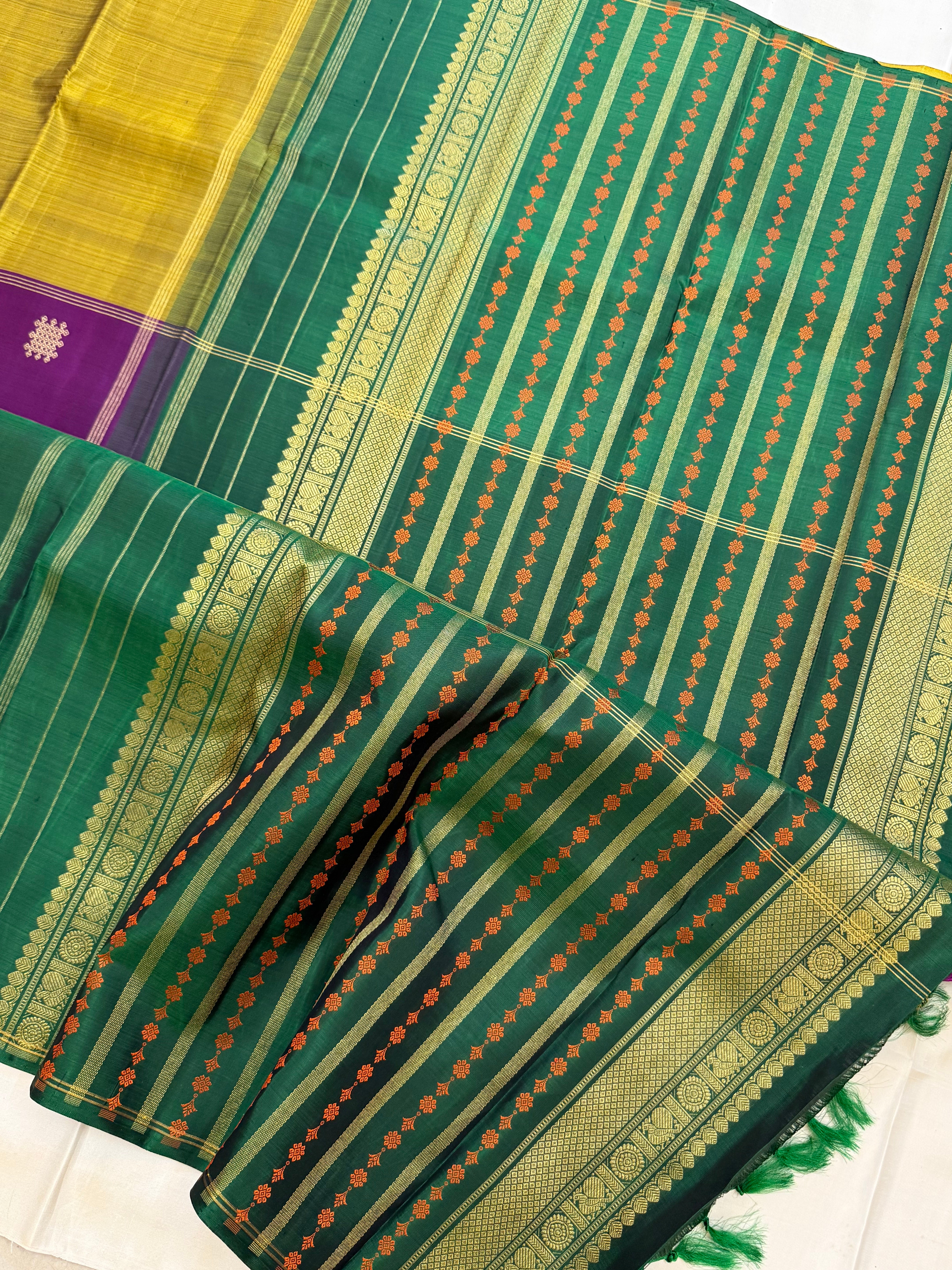 Mubbagam ganga jamuna border/ Kanjipuram silk CLSA 8232
