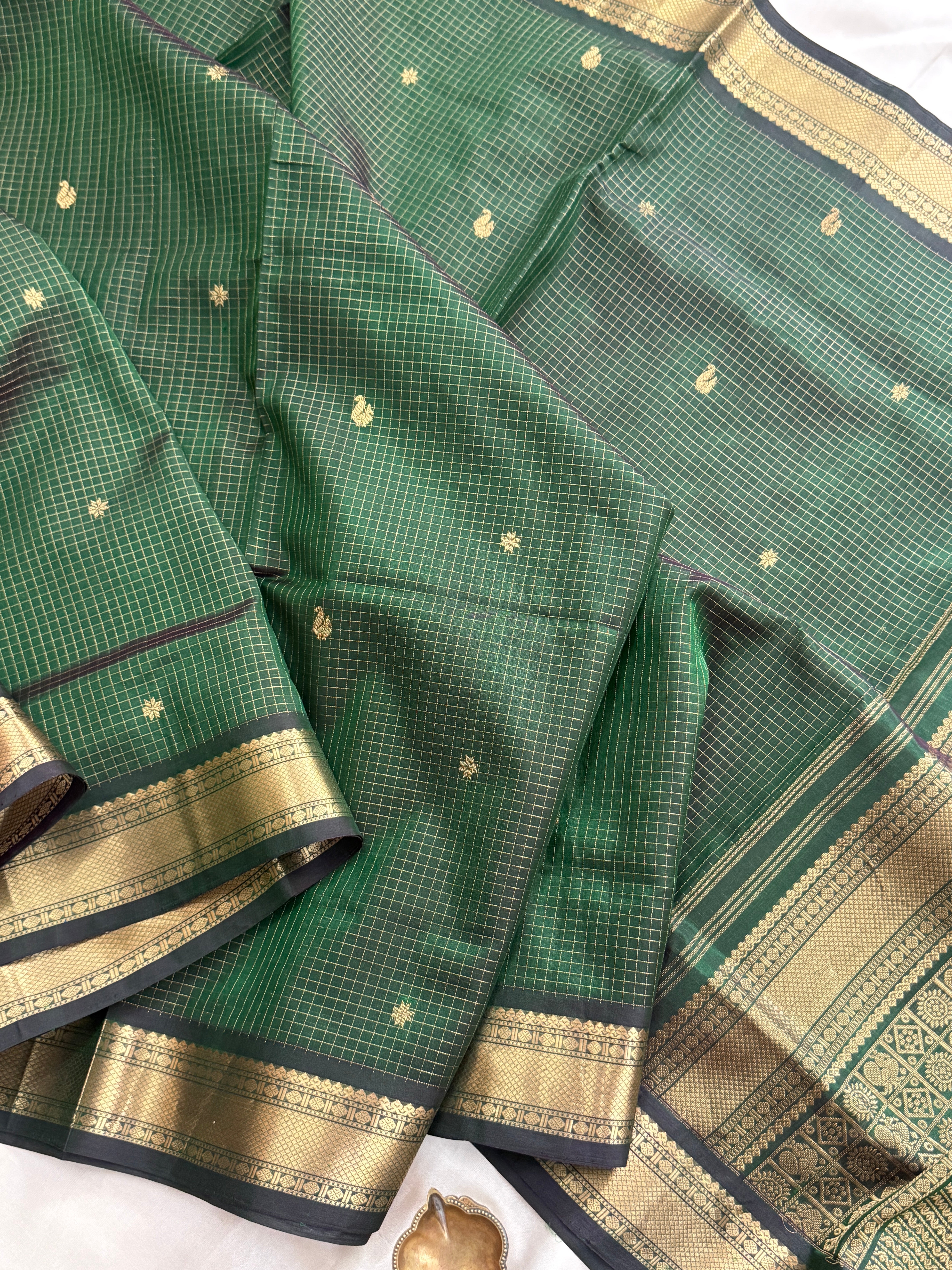 Green Zari Kattam silk cotton/CLSA11479