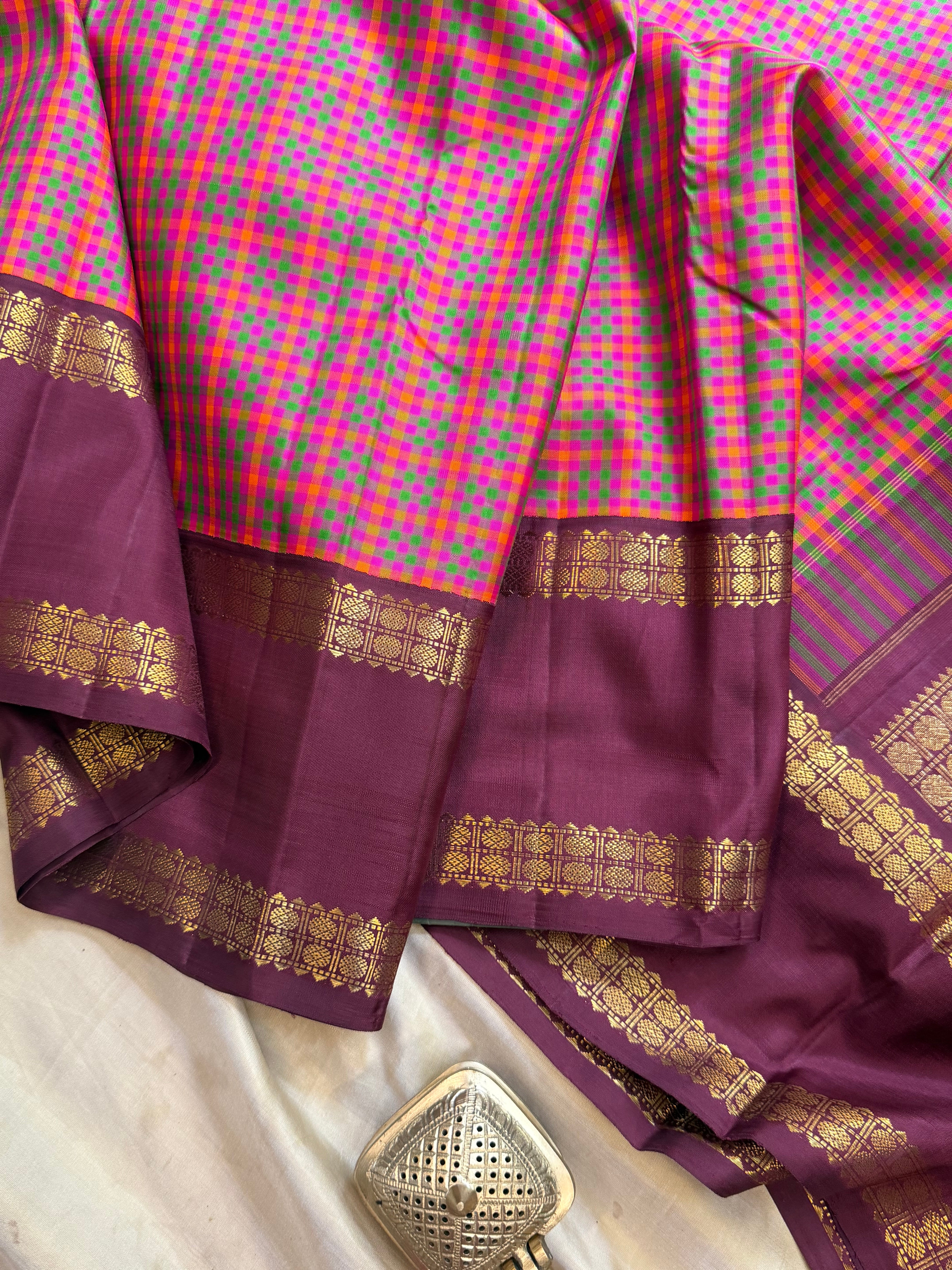 Vaijayanthi mala Kattam Korvai / Arani silk