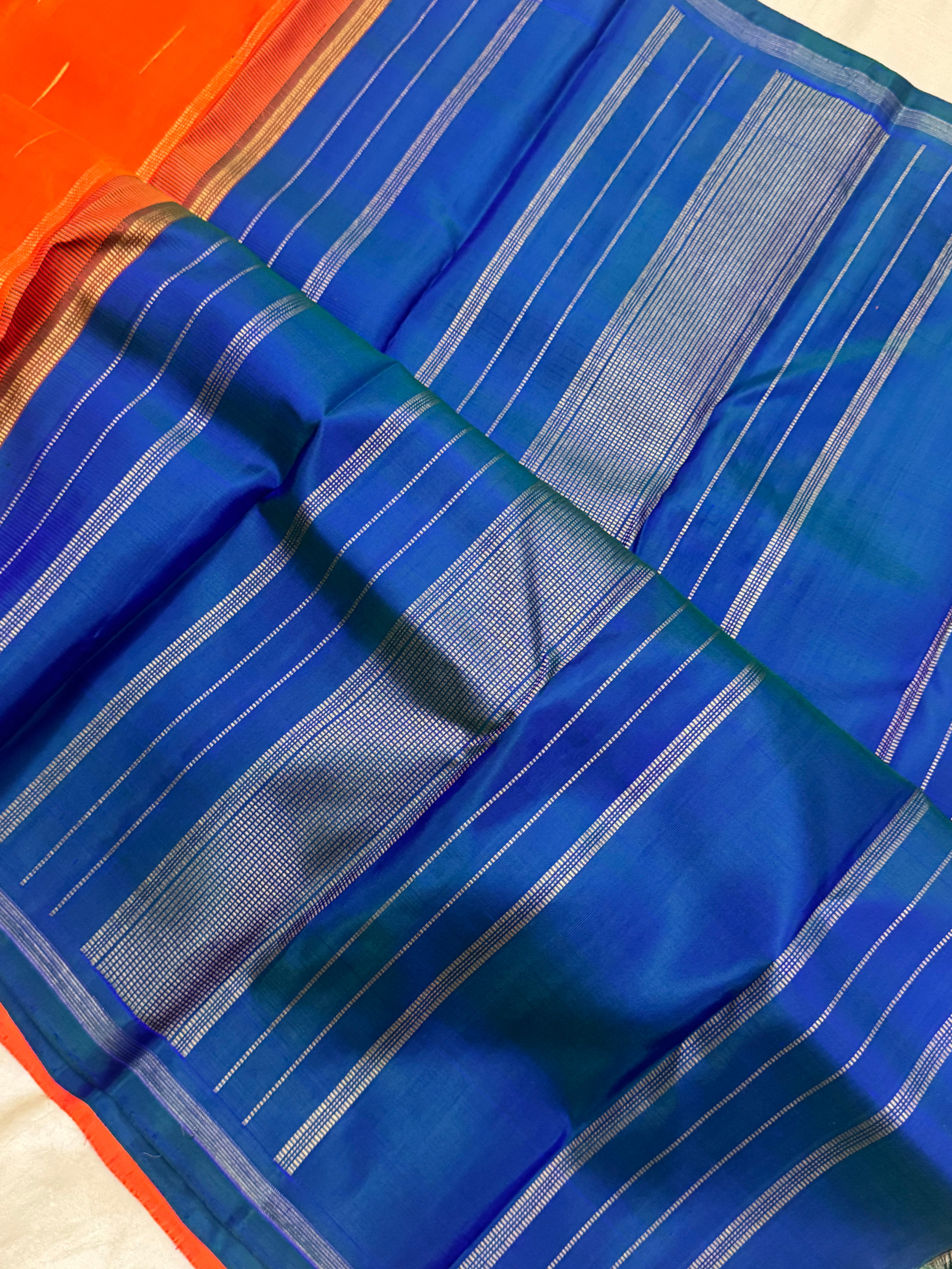 Malli moggu orange / Kanjipuram silk