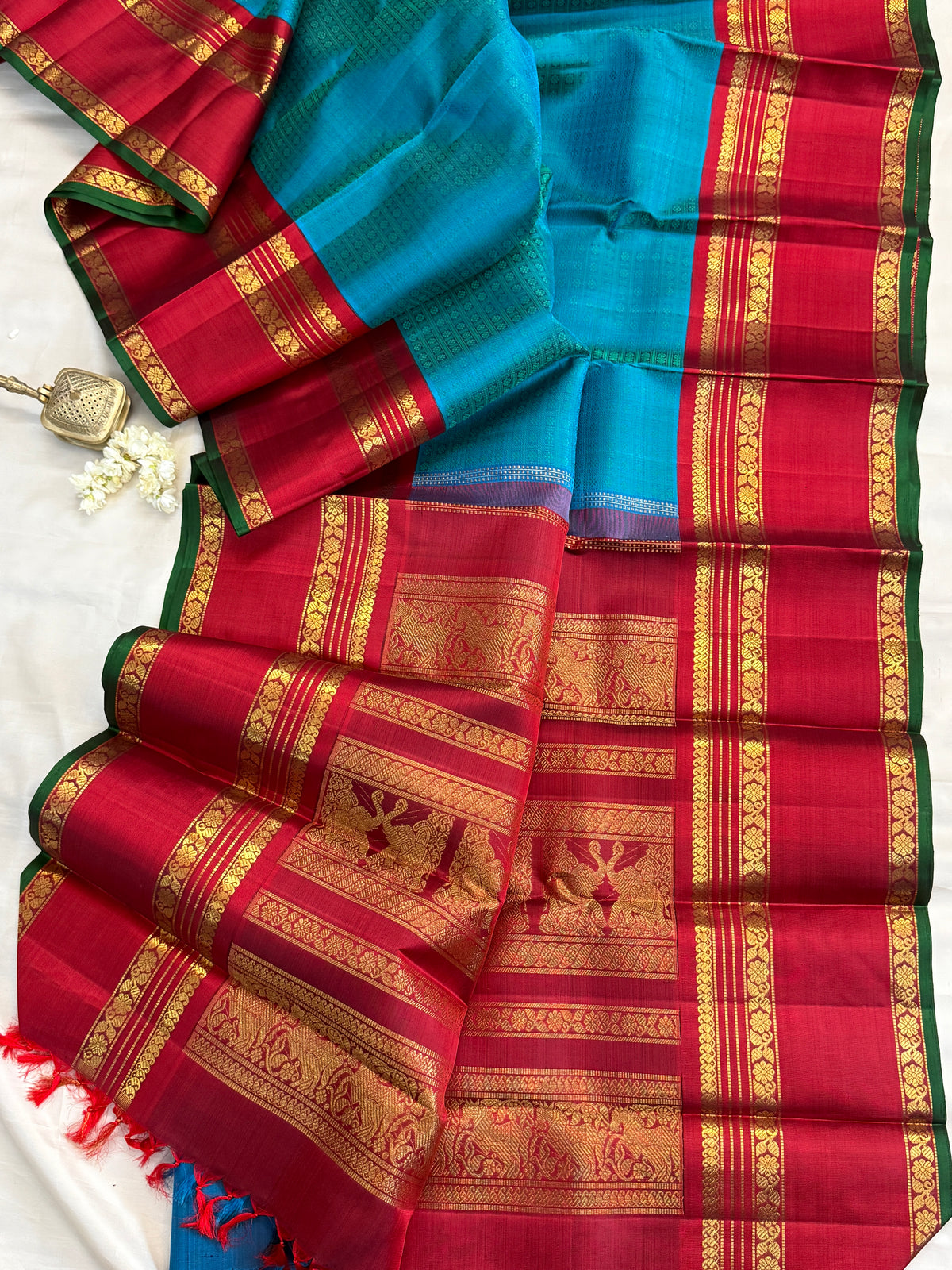 Laksham Butta Korvai / kanjipuram silk saree clsa 11386