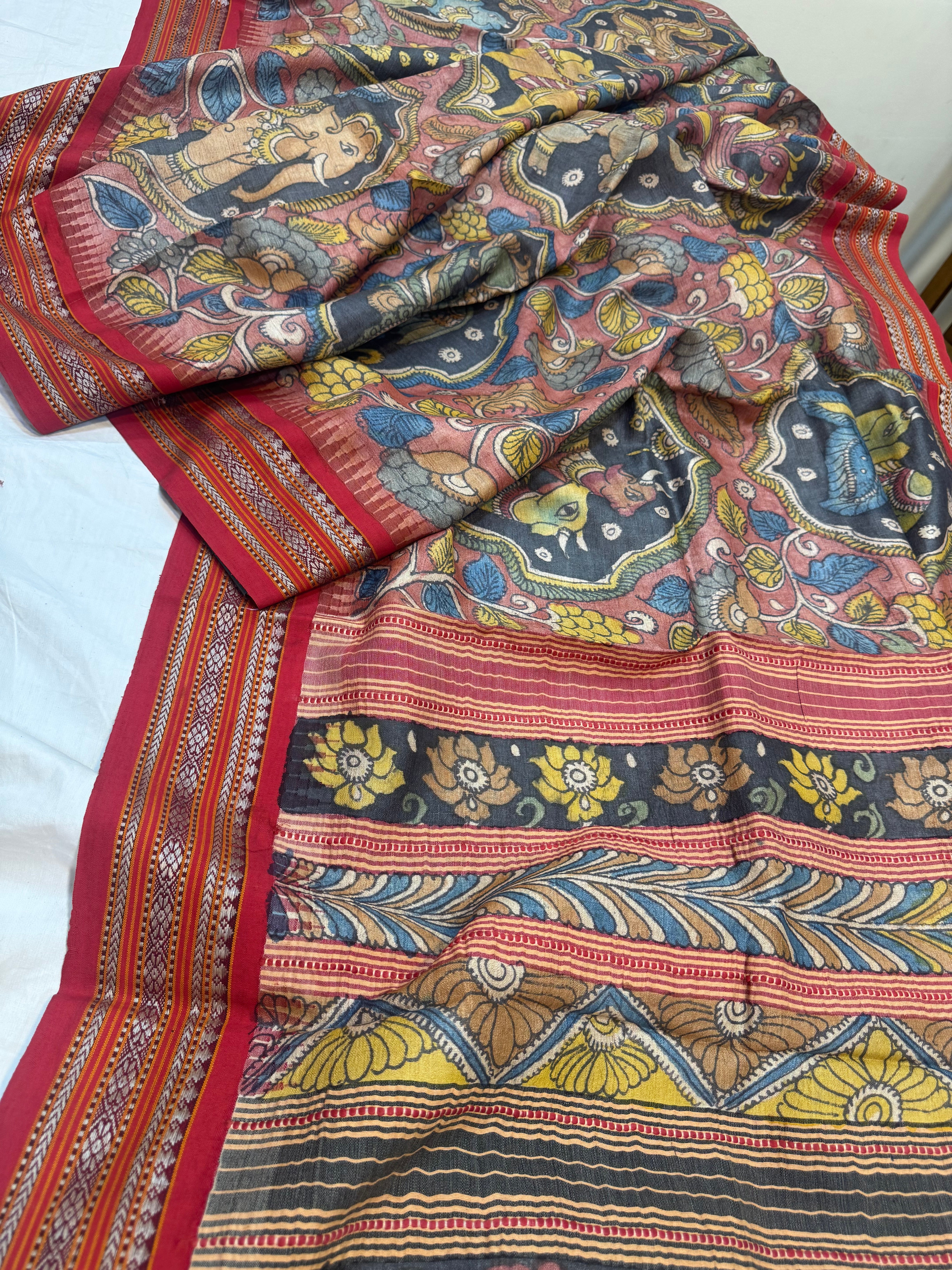 Vanasingaram : Pen Kalamkari in Vidharba Tussar