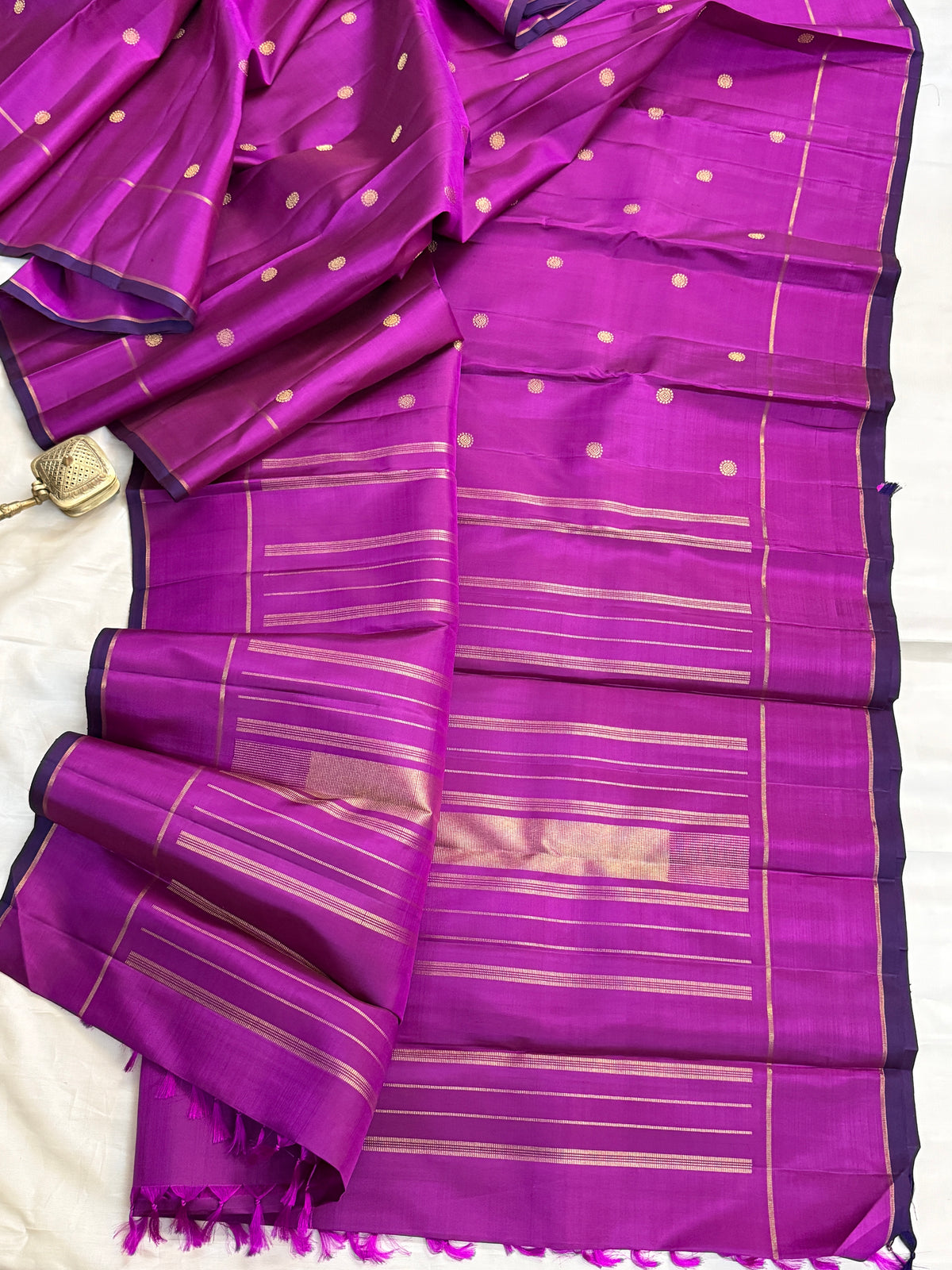 Majenta and body zari Butta / kanjipuram silk saree clsa 12367