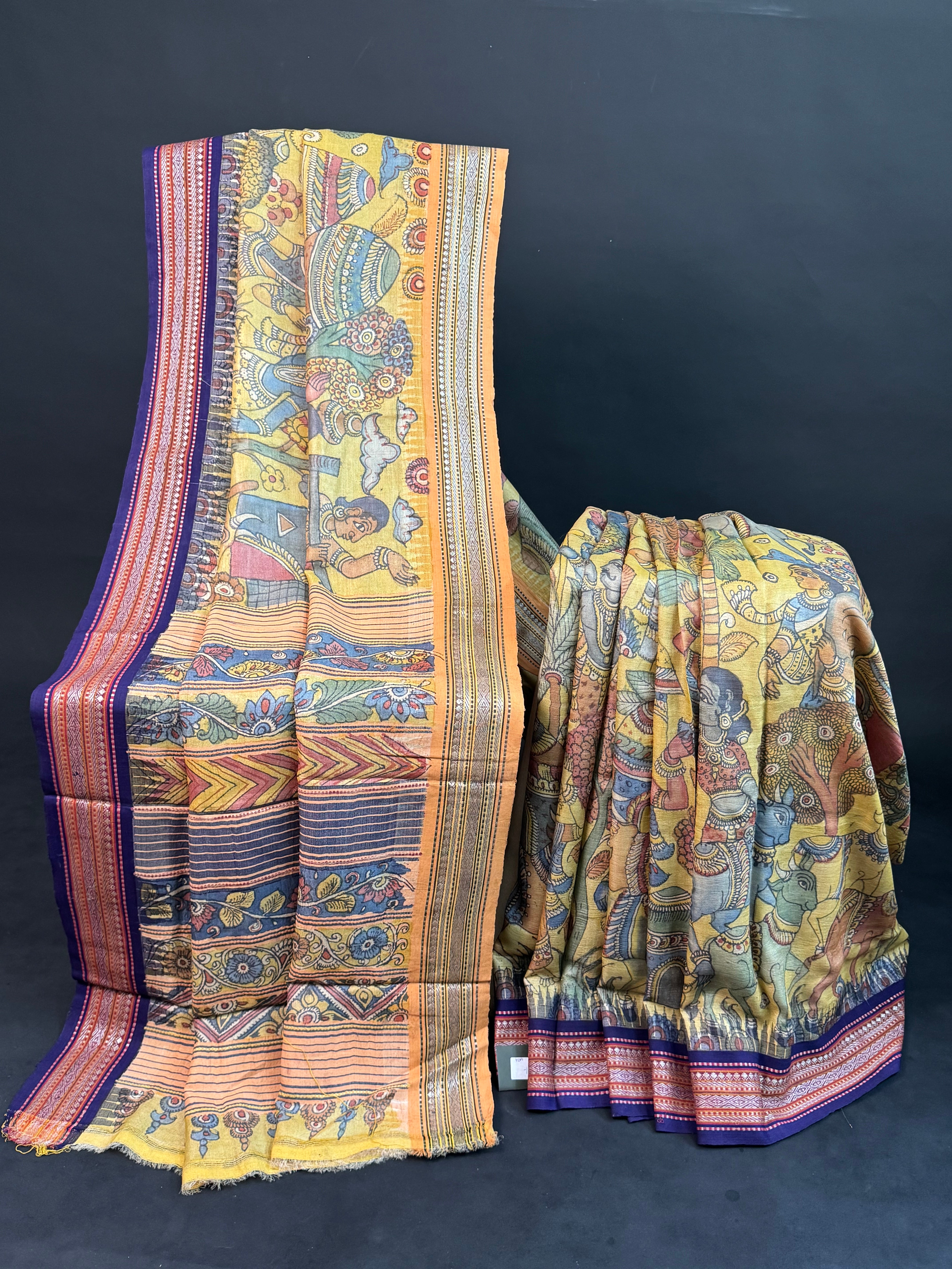 Pen kalamkari Vidharba Tussar4634