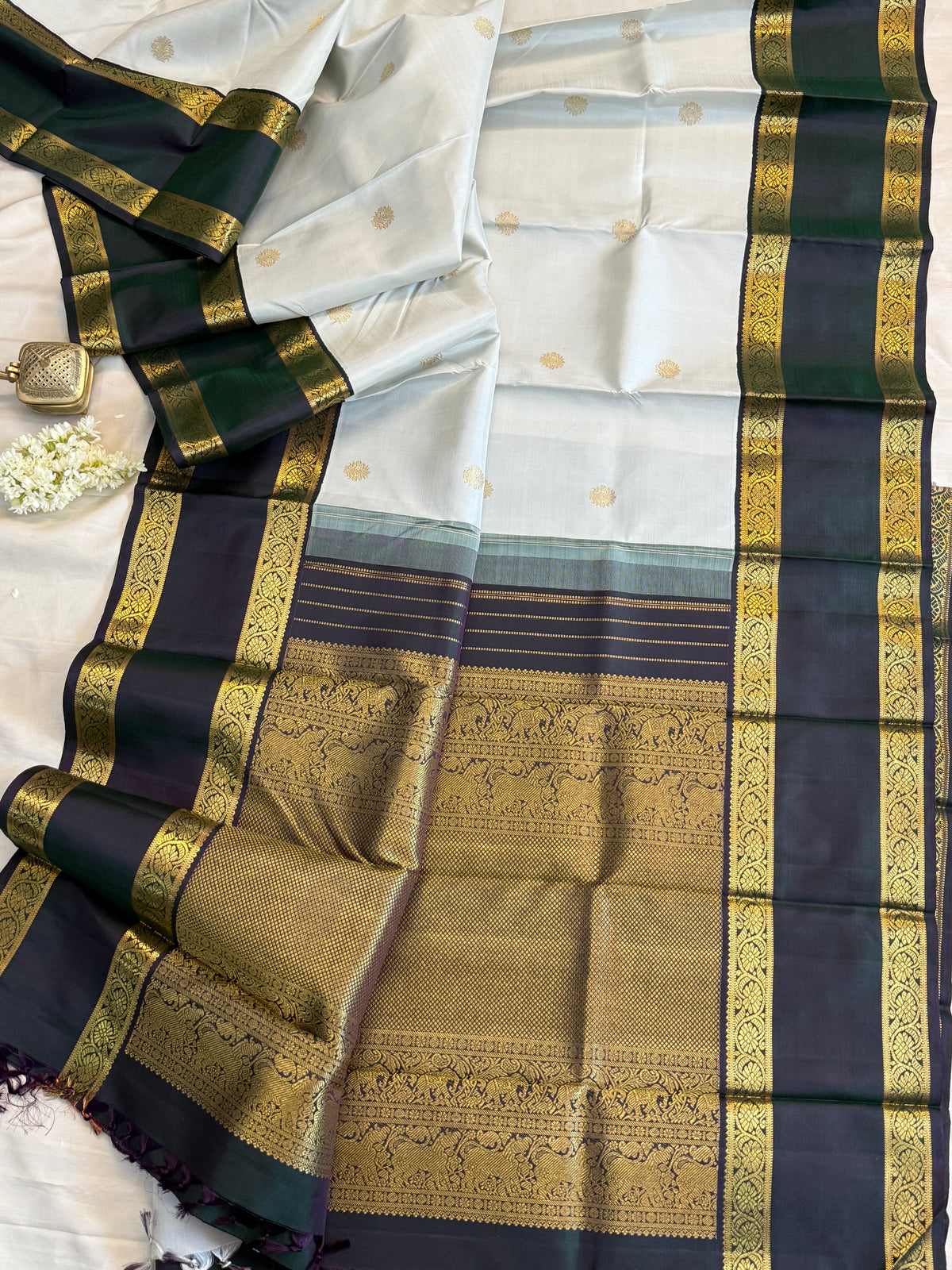 Eeyam retta pet. / pure Kanjipuram silk clsa 5045