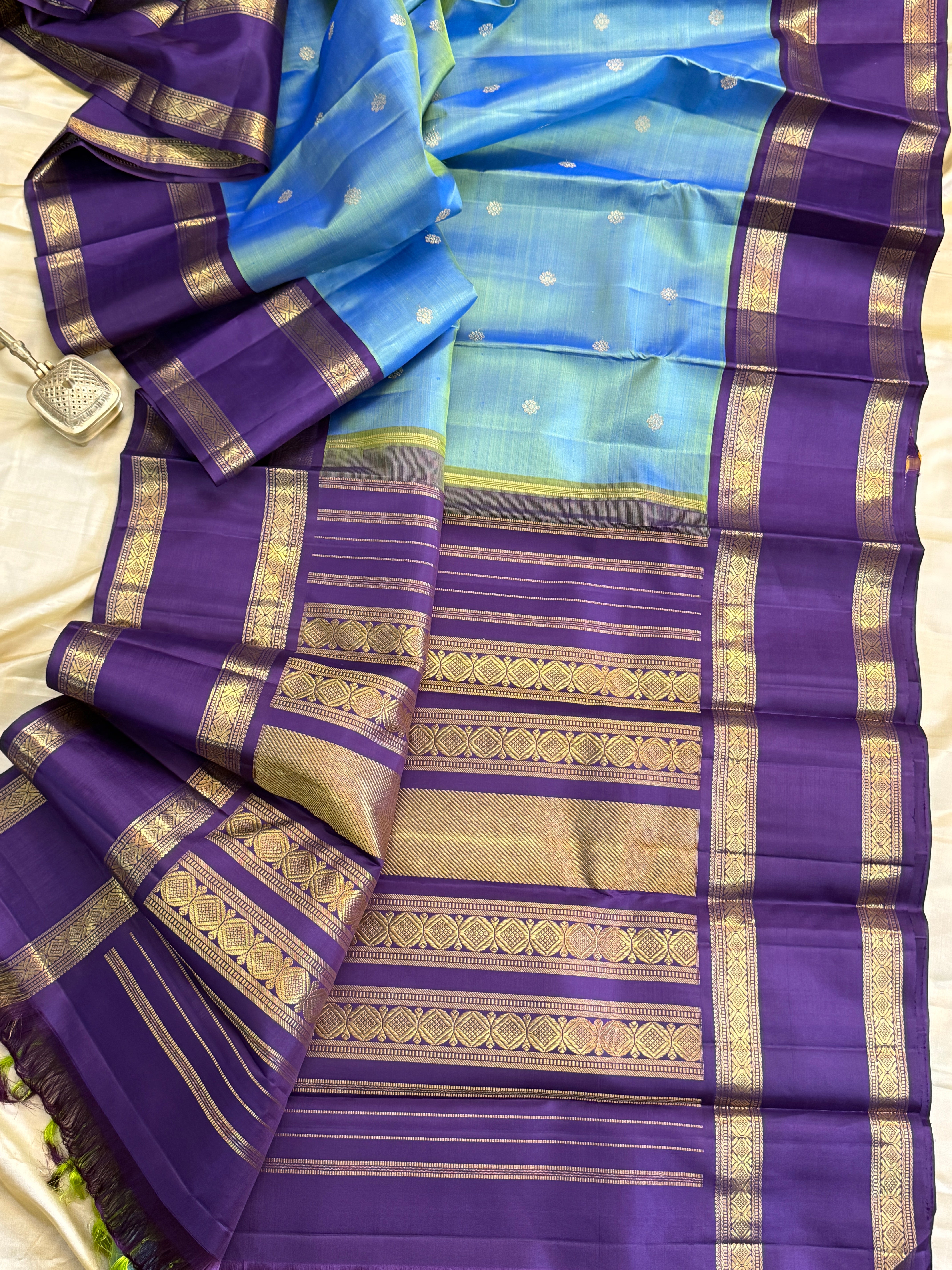 Mayilkazhuthu with Retta pet Korvai / kanjipuram silk sarees CLSA 10131