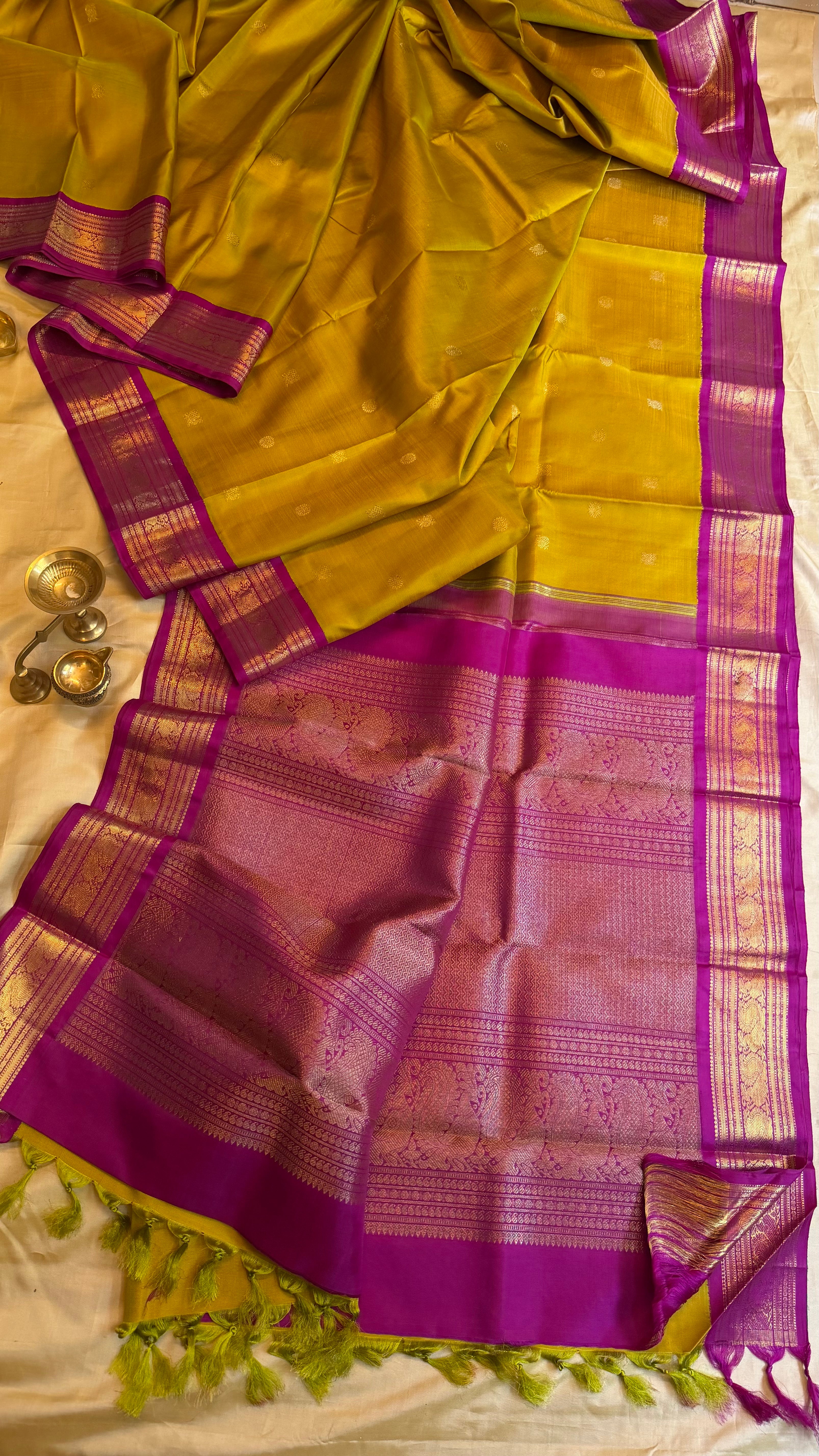 Sampanga Korvai /Kanjipuram silk