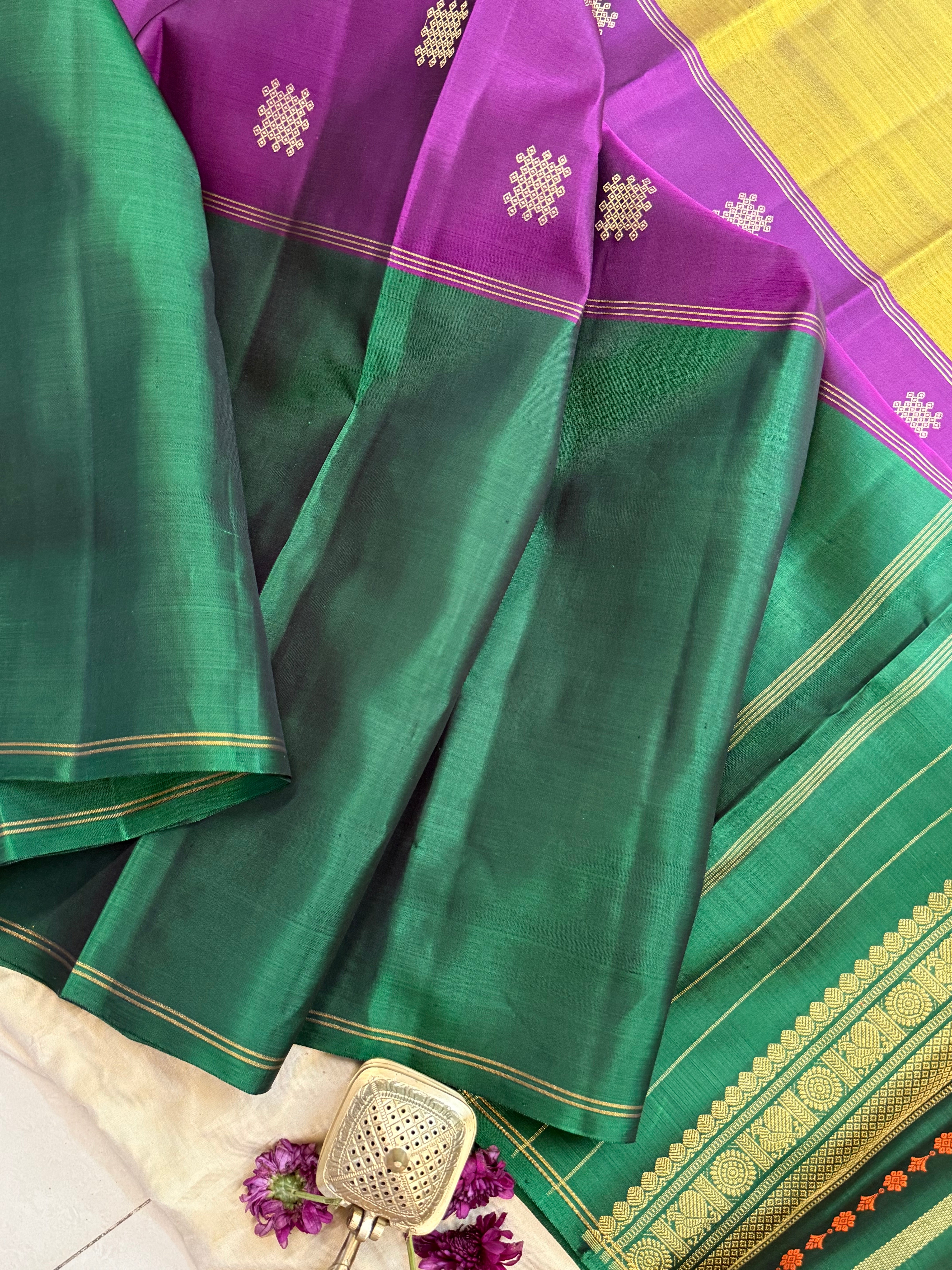 Mubbagam ganga jamuna border/ Kanjipuram silk