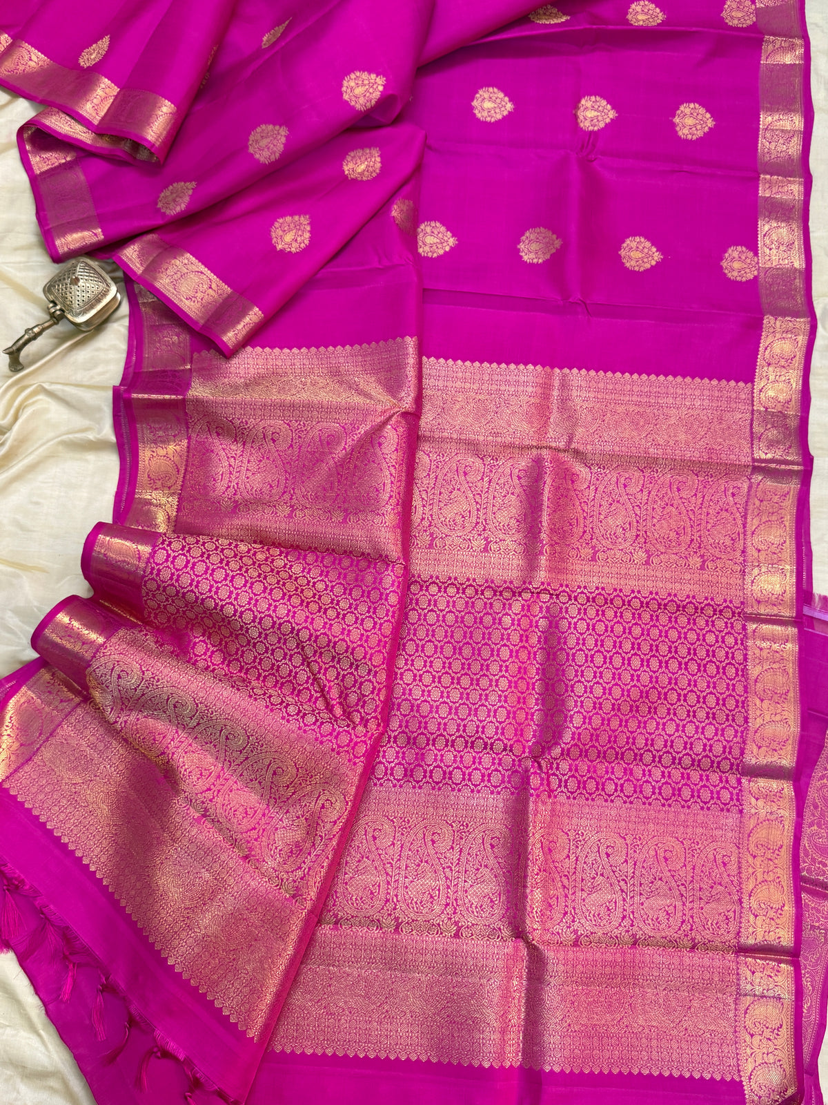 Pink Zari butta/Aarani silk clsa 11007