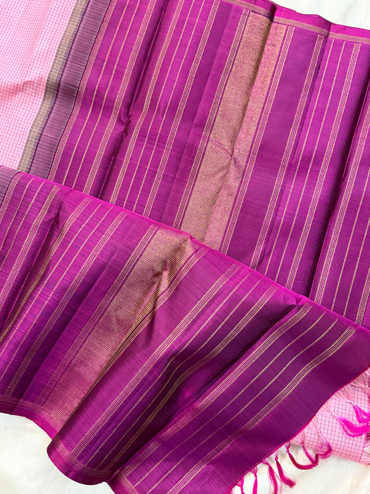 Border less / kanjipuram silk saree clsa 11390