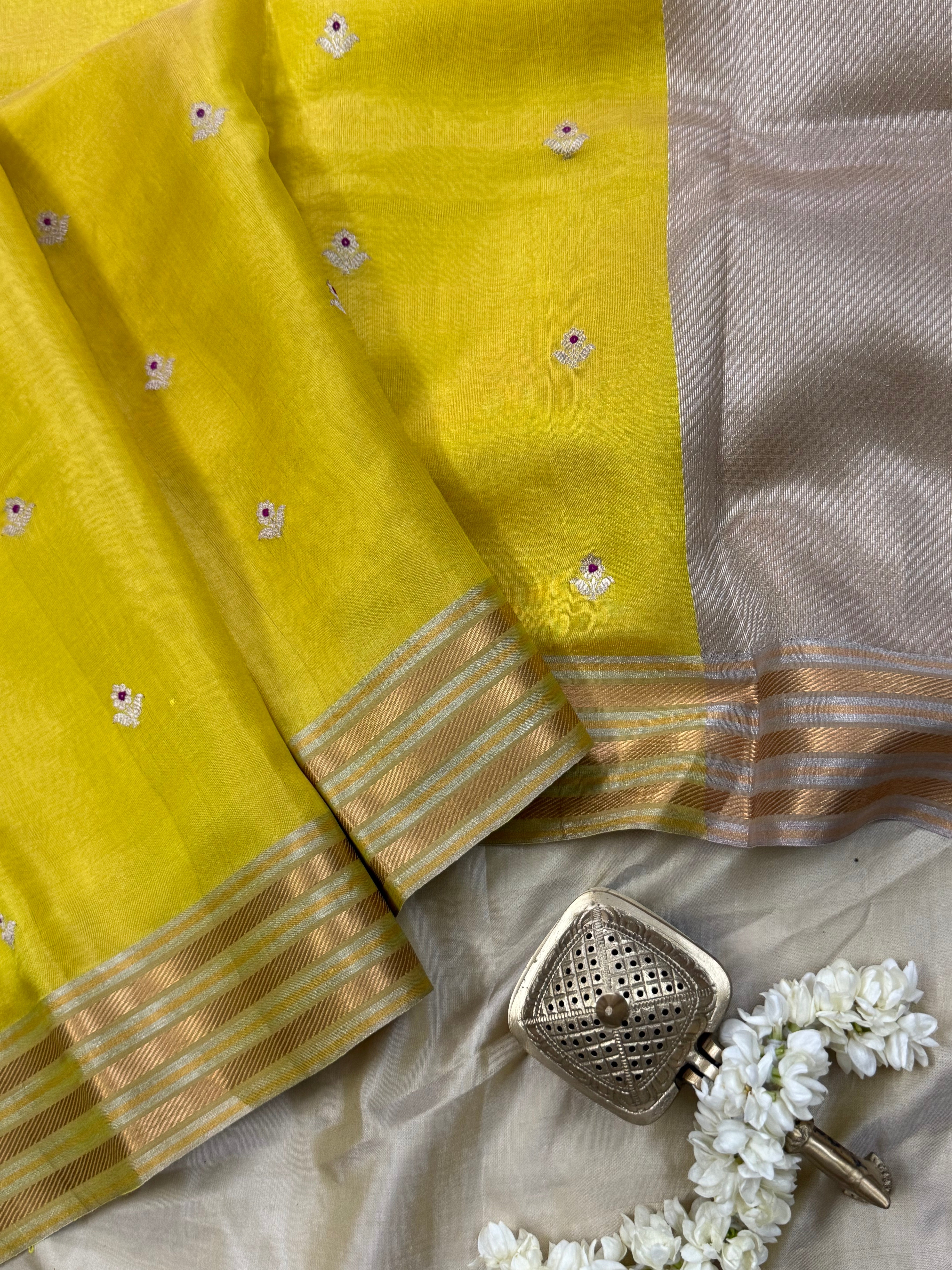 Lemon yellow / Chanderi Silk