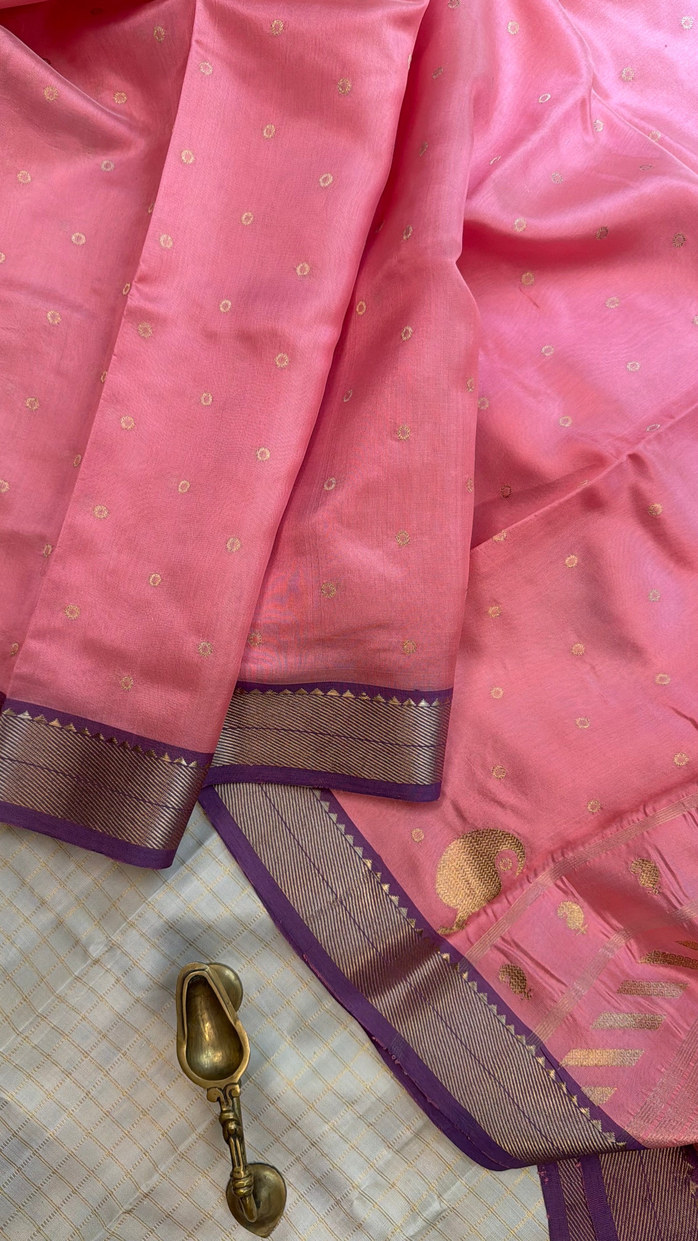 Revival ektara Butta Chanderi silk